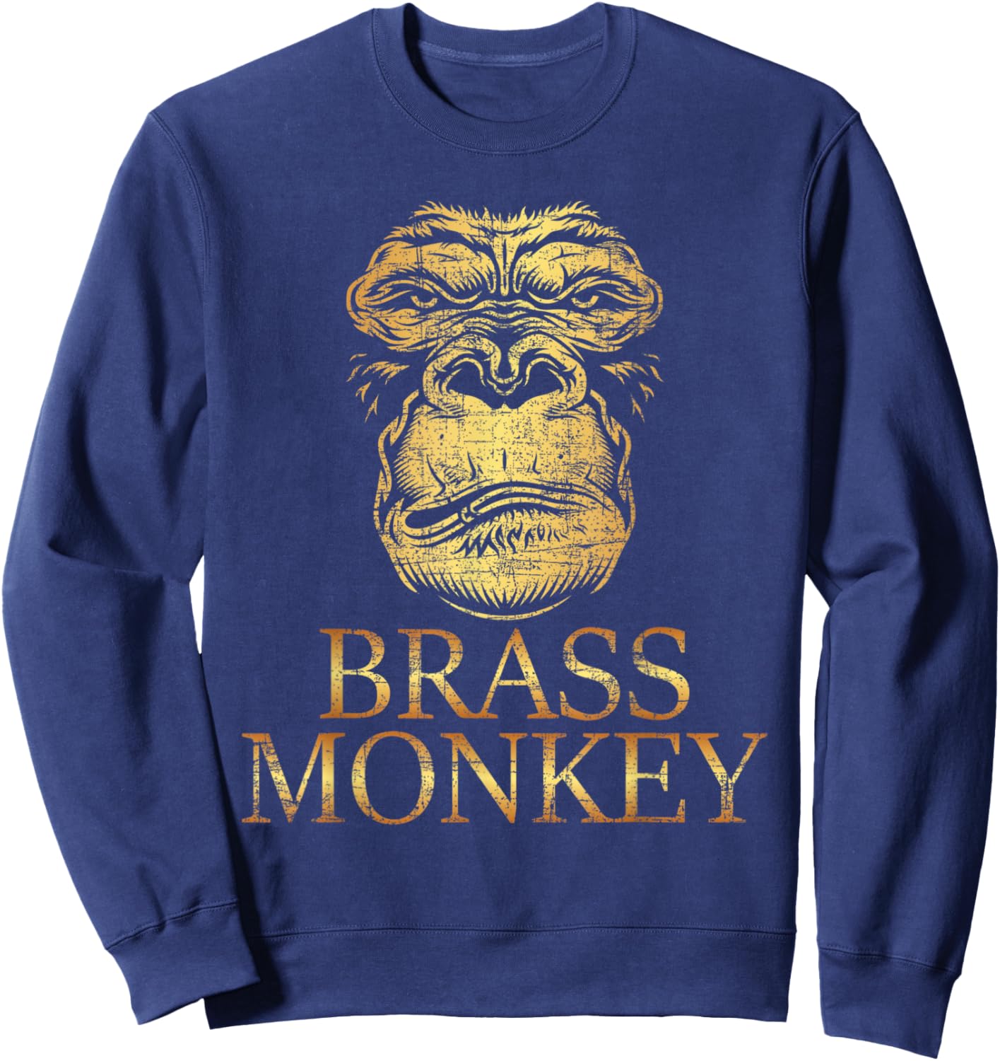 Brass Monkey - Monkeys Zoo Animal Lover Primate Zookeeper Sweatshirt - Sweatshirt | Navy