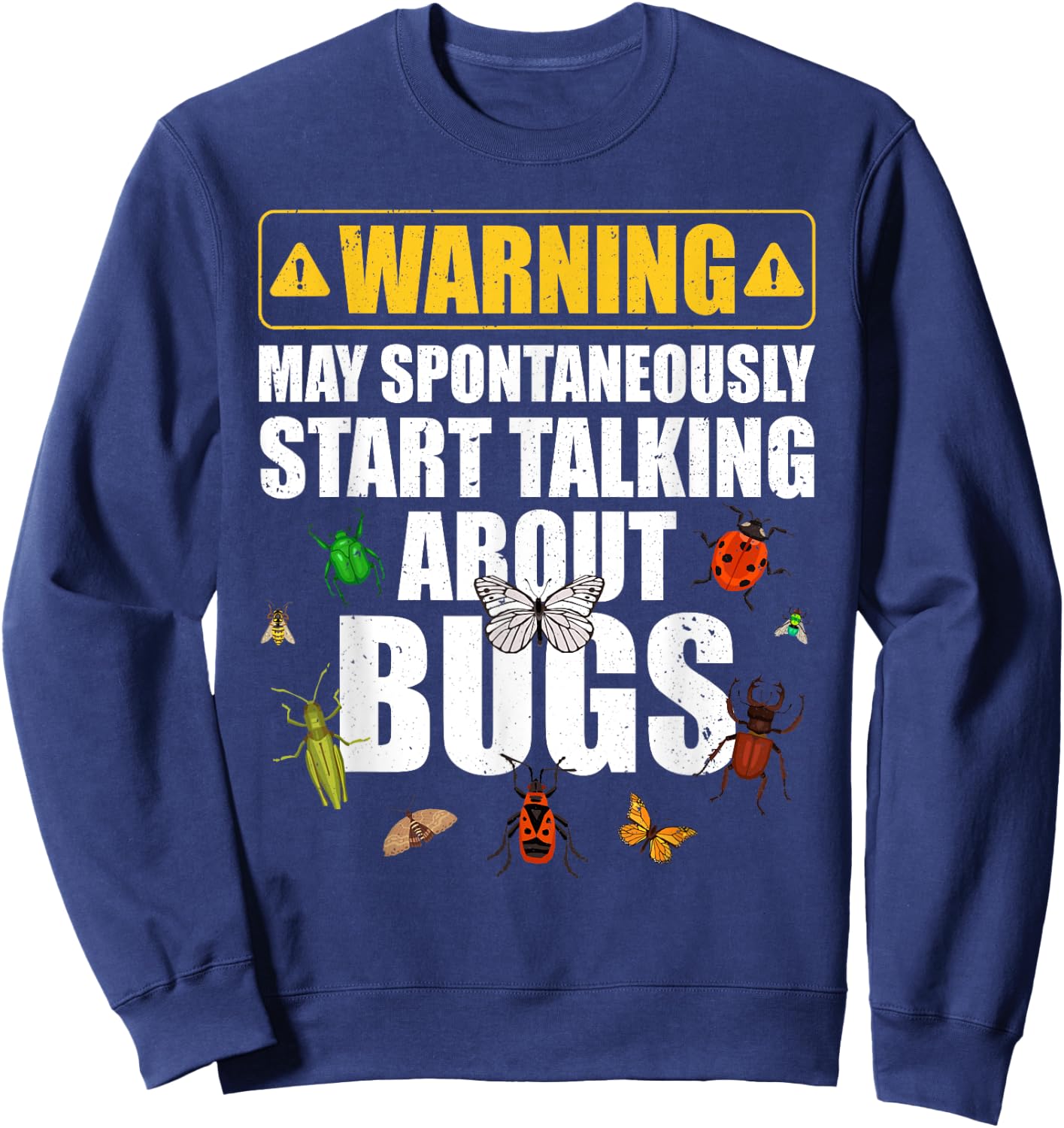 Cool Bug Women Insect Lady Bug Lover Moth Entomology Sweatshirt - Sweatshirt | Navy