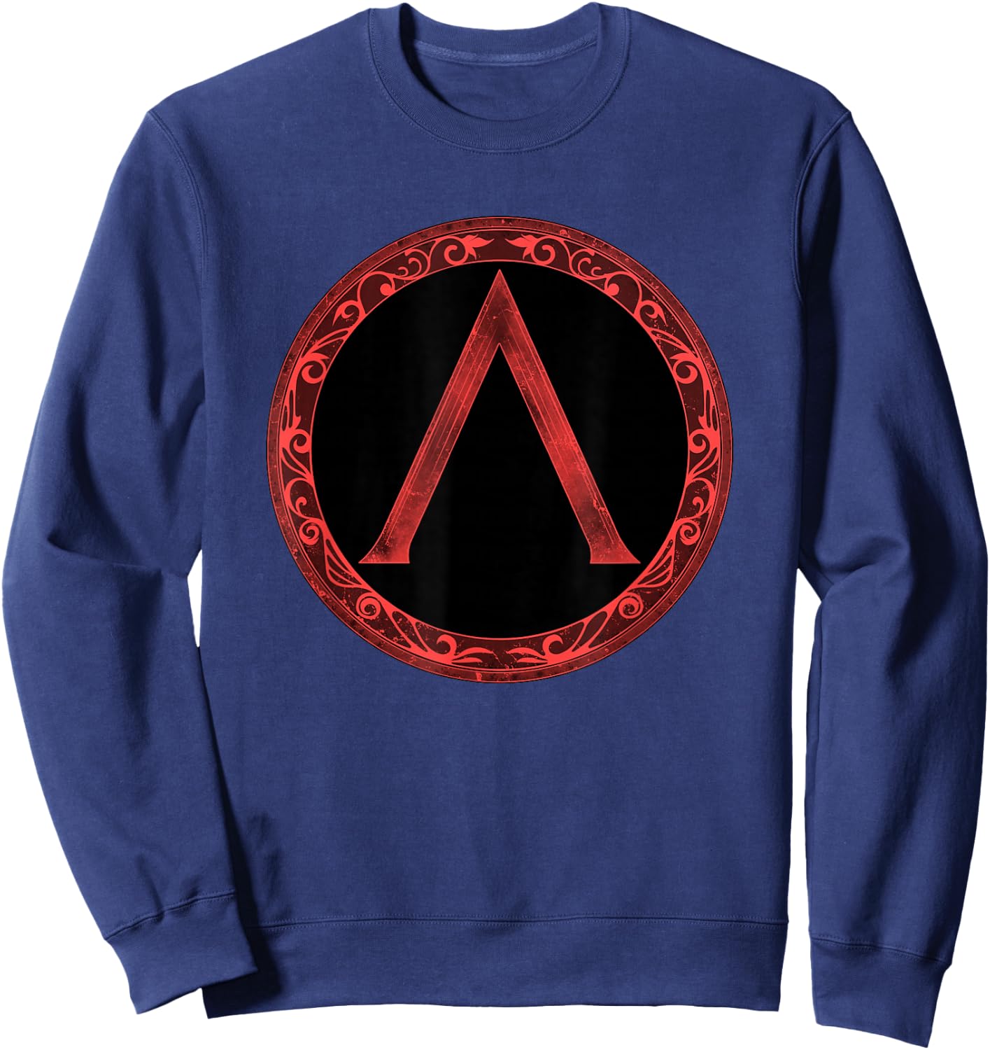 Spartan Warrior Lambda Symbol Shield Sweatshirt - Sweatshirt | Navy