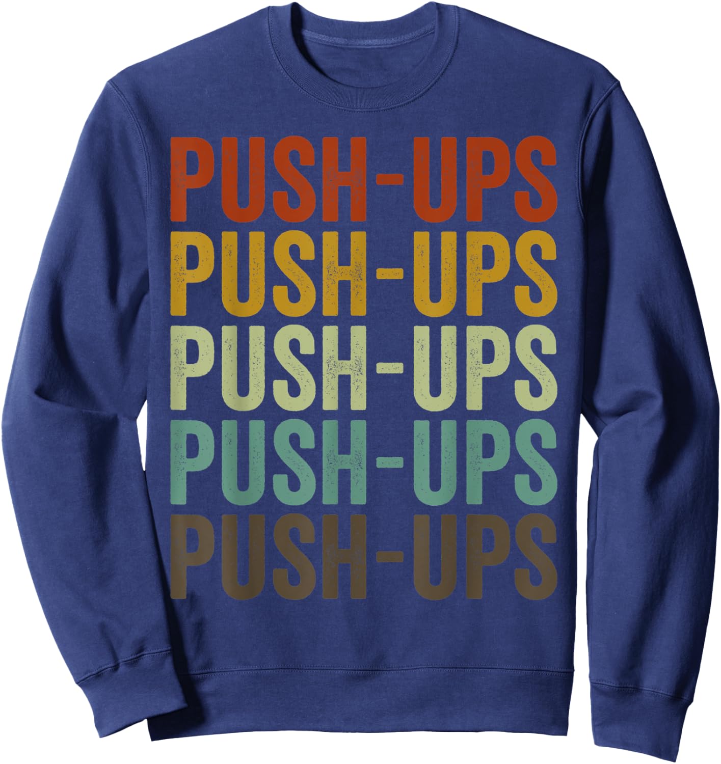 Push-Ups Workout Gym Retro Sweatshirt - Sweatshirt | Navy
