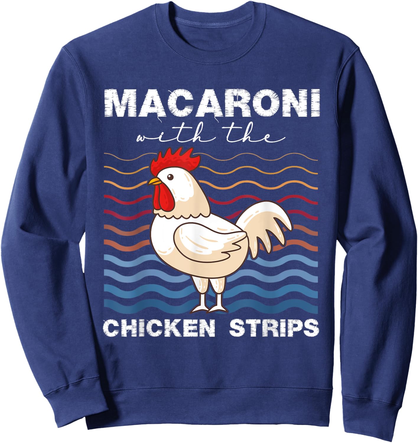 Macaroni With The Chicken Strips Chicken Farmer Sweatshirt - Sweatshirt | Navy