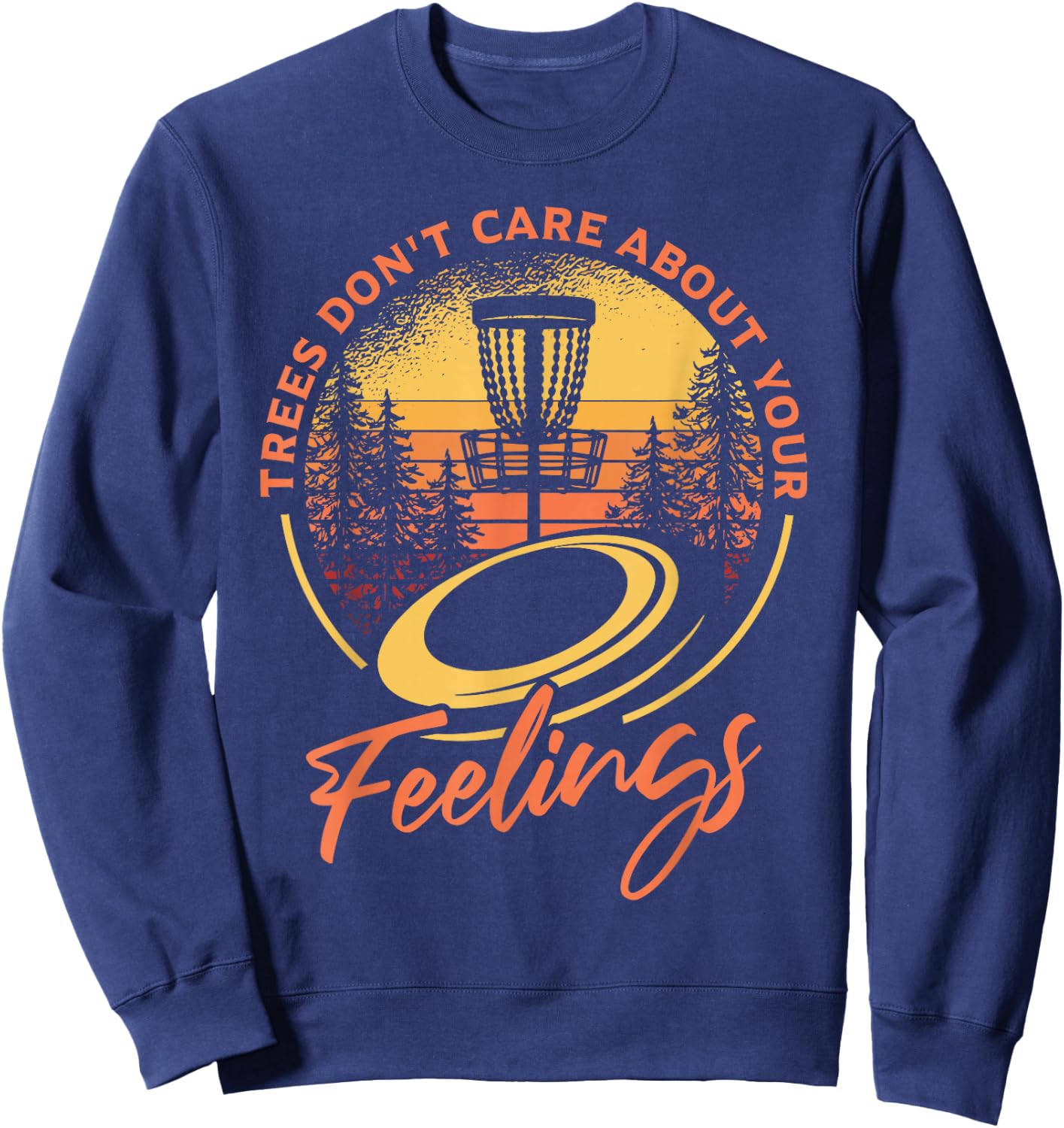 Funny Frisbee Golf Disc Golf Player Sweatshirt - Sweatshirt | Navy