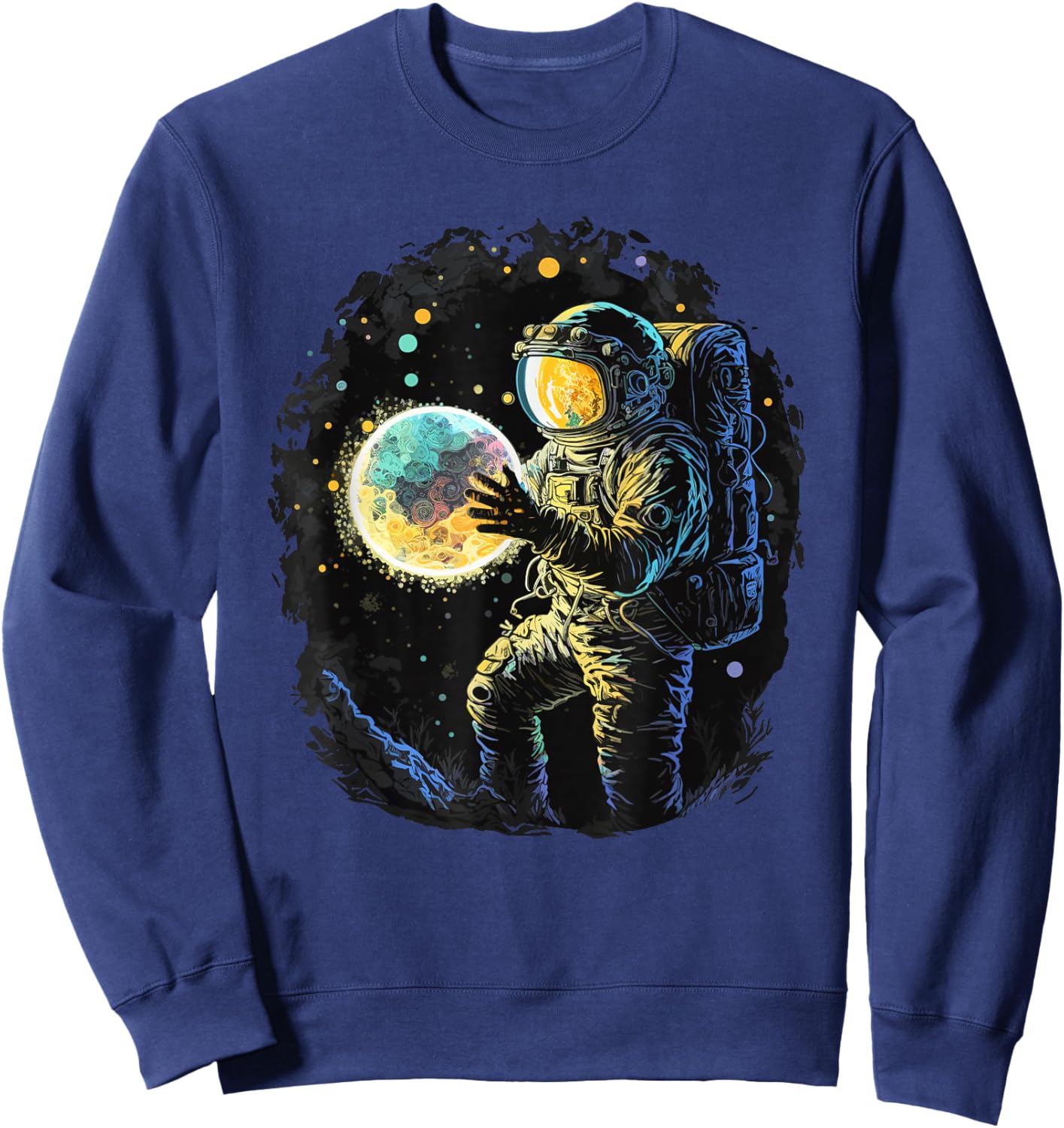Astronaut Space Novelty Graphic Men Women Kids Funny Space Sweatshirt - Sweatshirt | Navy