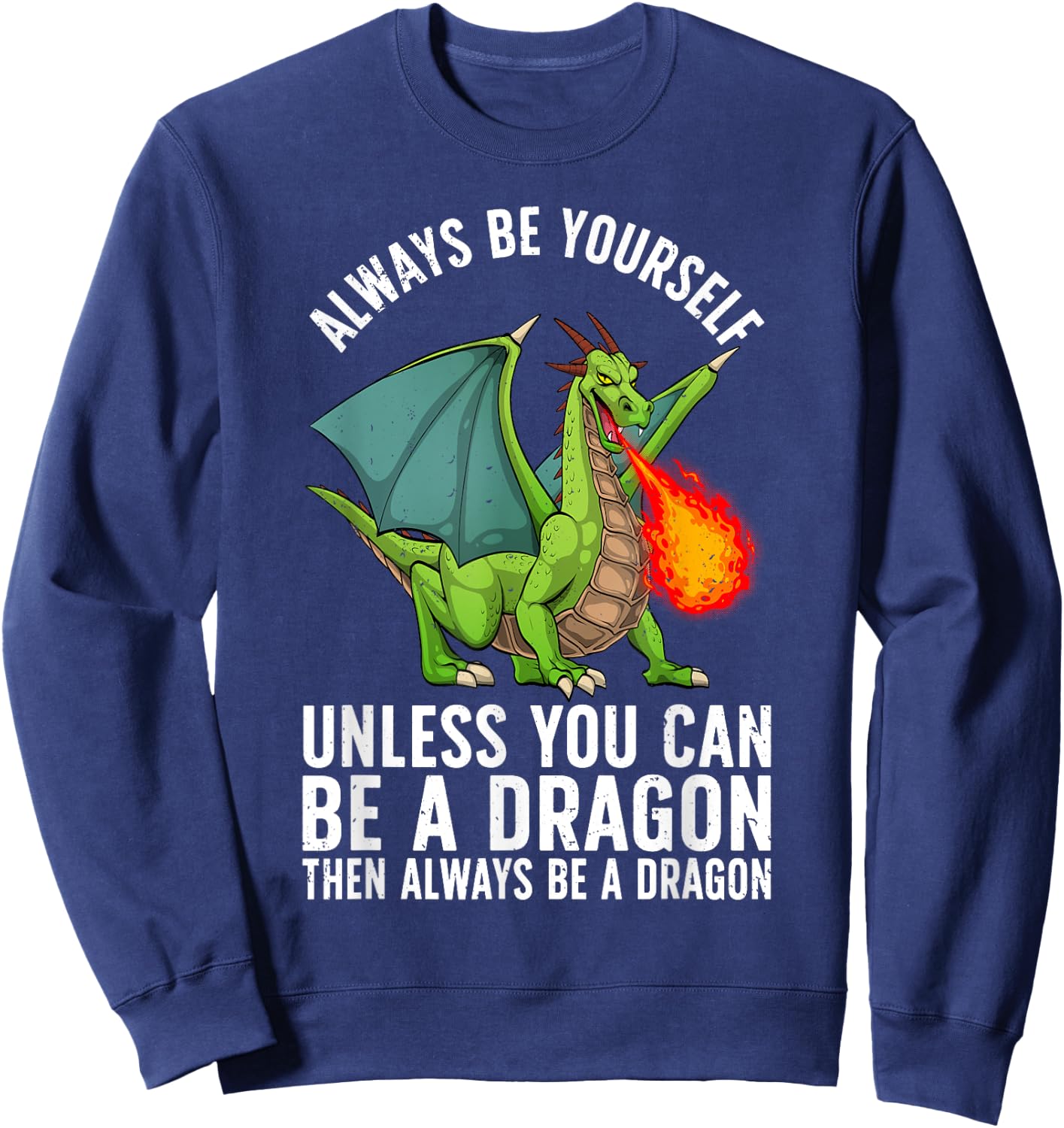 Funny Dragon Design Women Kids Fantasy Dragon Lover Sweatshirt - Sweatshirt | Navy