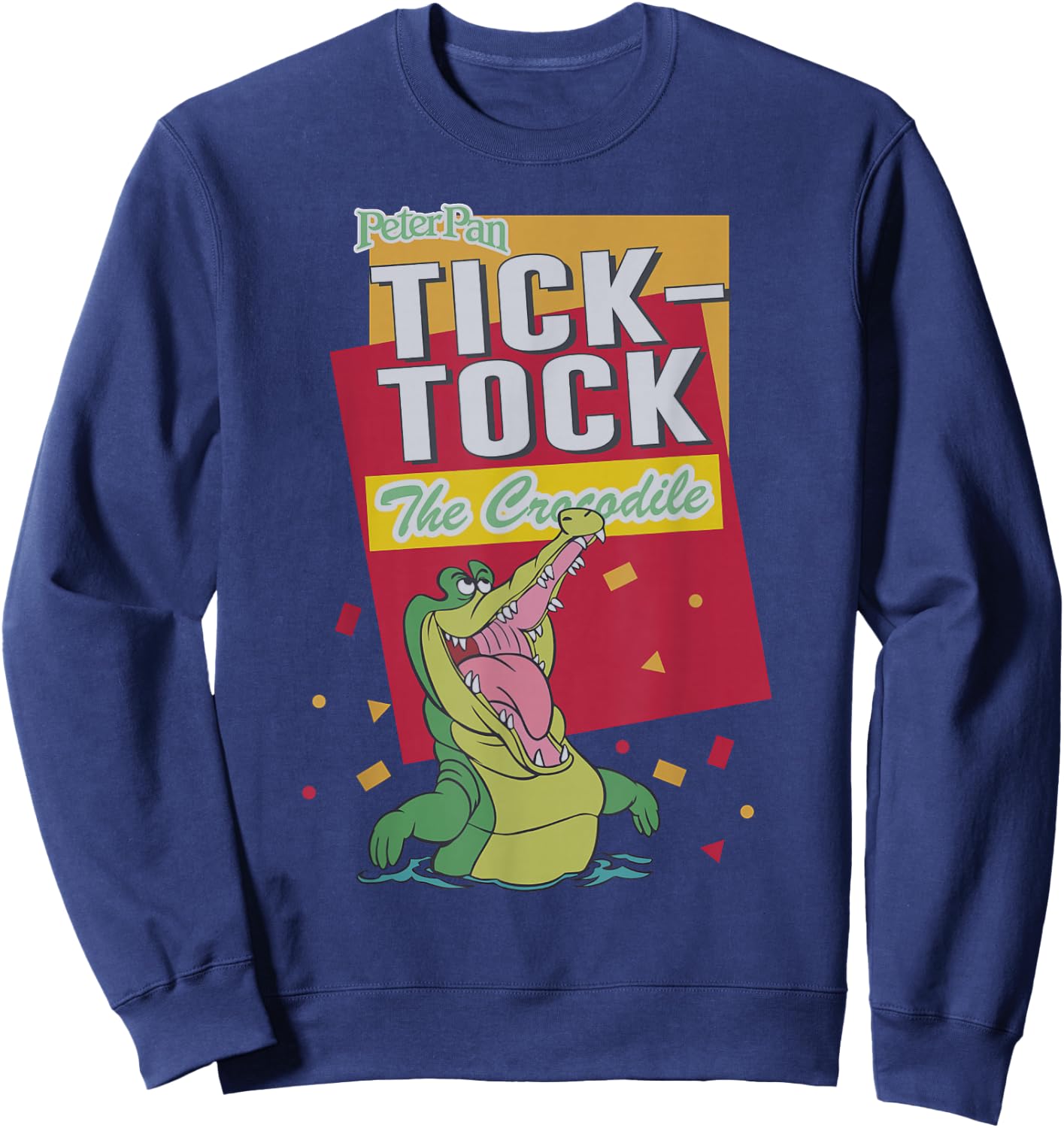Disney Peter Pan Tick-Tock The Crocodile Confetti Poster Sweatshirt - Sweatshirt | Navy
