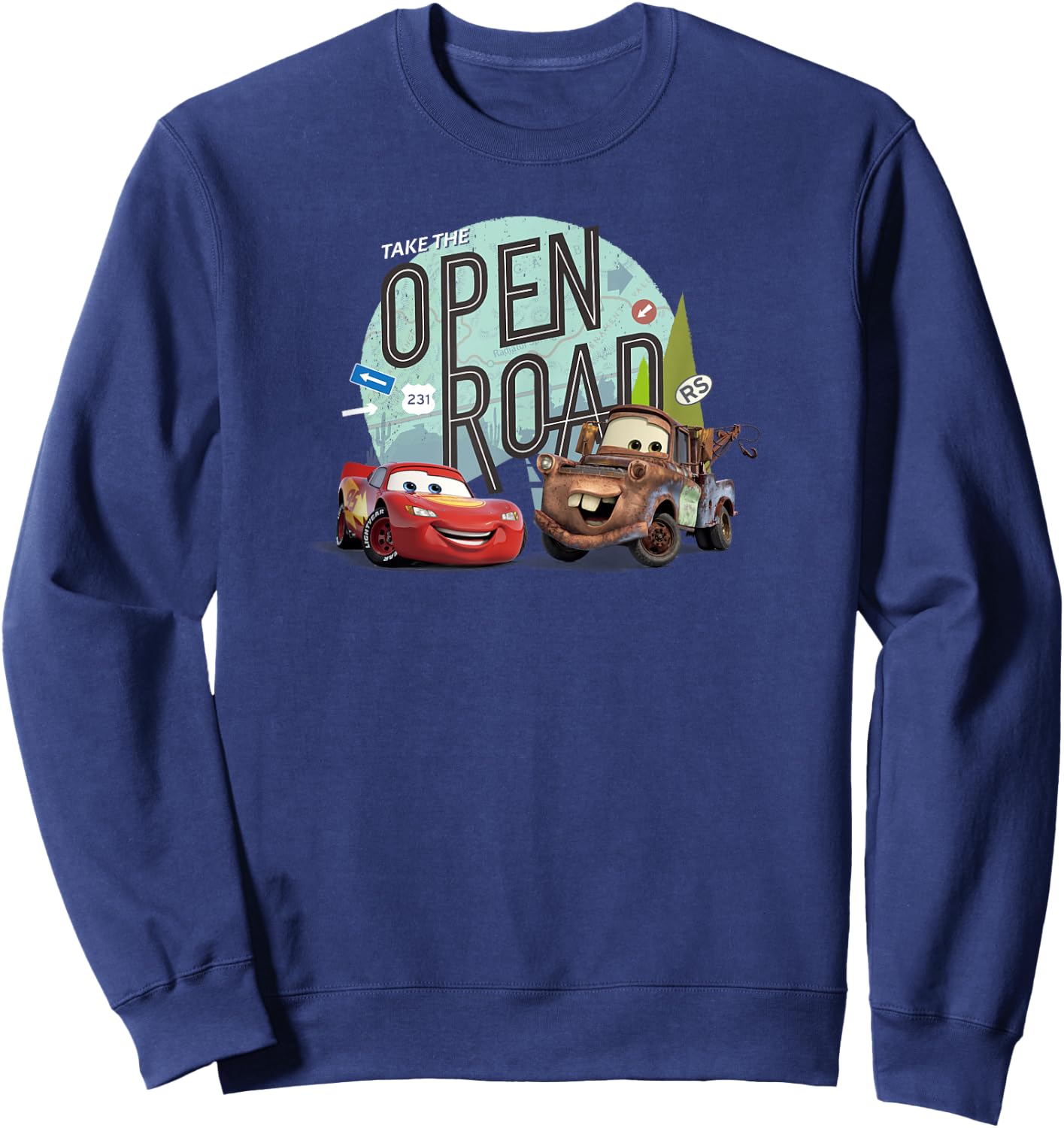 Disney Pixar Cars on the Road Take the Open Road Sweatshirt - Sweatshirt | Navy