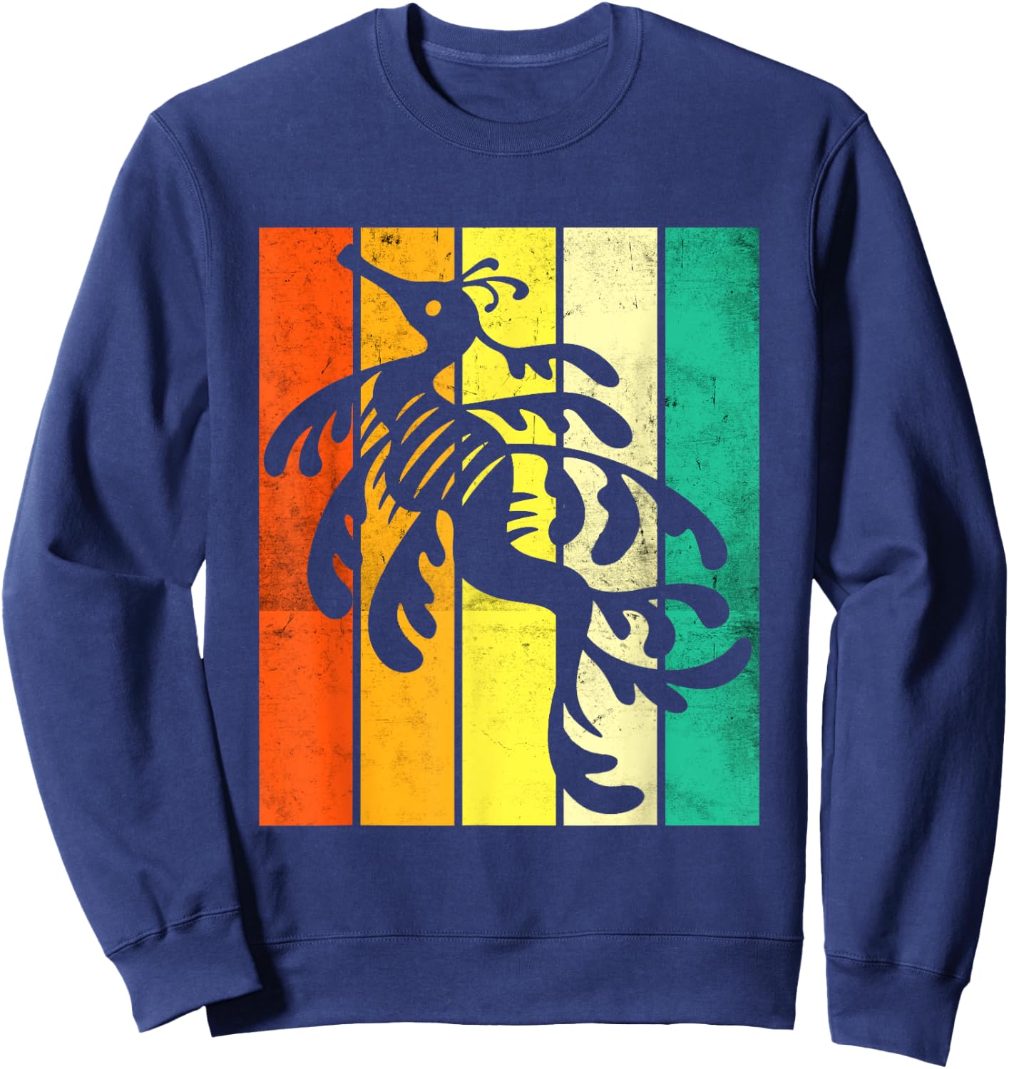 Love Leafy Seadragon Lover Vintage Leafy Sea Dragon Sweatshirt - Sweatshirt | Navy