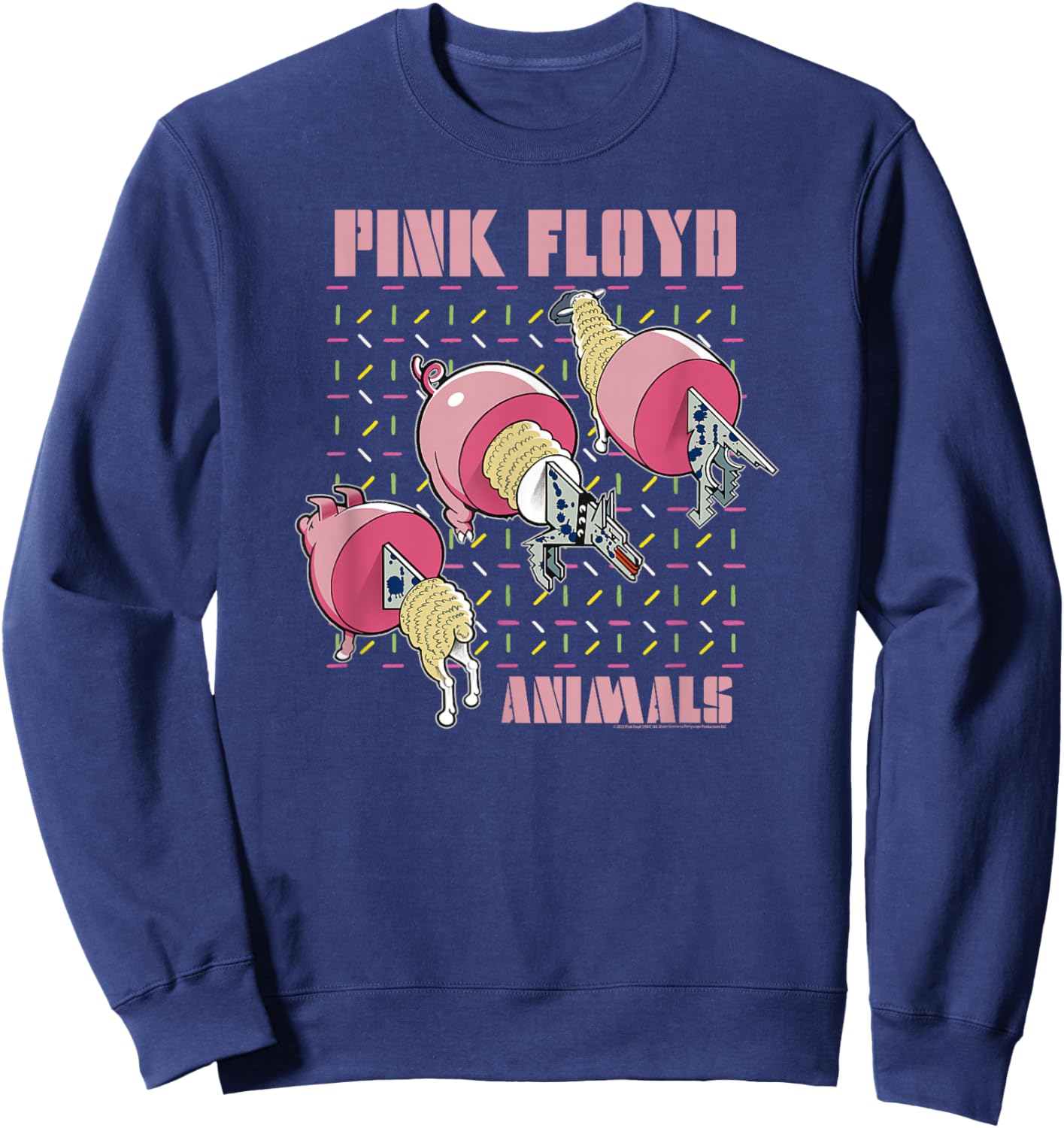 Pink Floyd Animals 2018 Remix Pig Wolf Sheep Sweatshirt - Sweatshirt | Navy