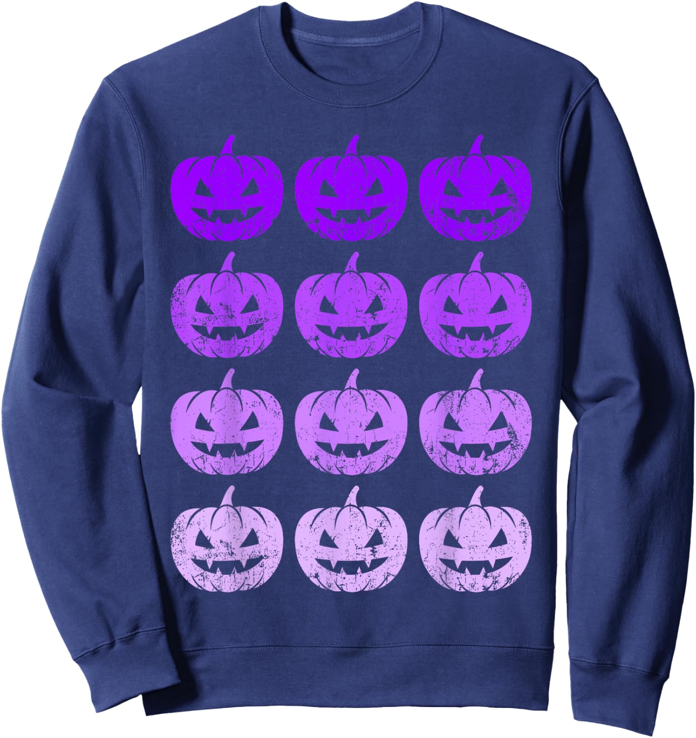 Halloween pumpkins, purple Sweatshirt - Sweatshirt | Navy