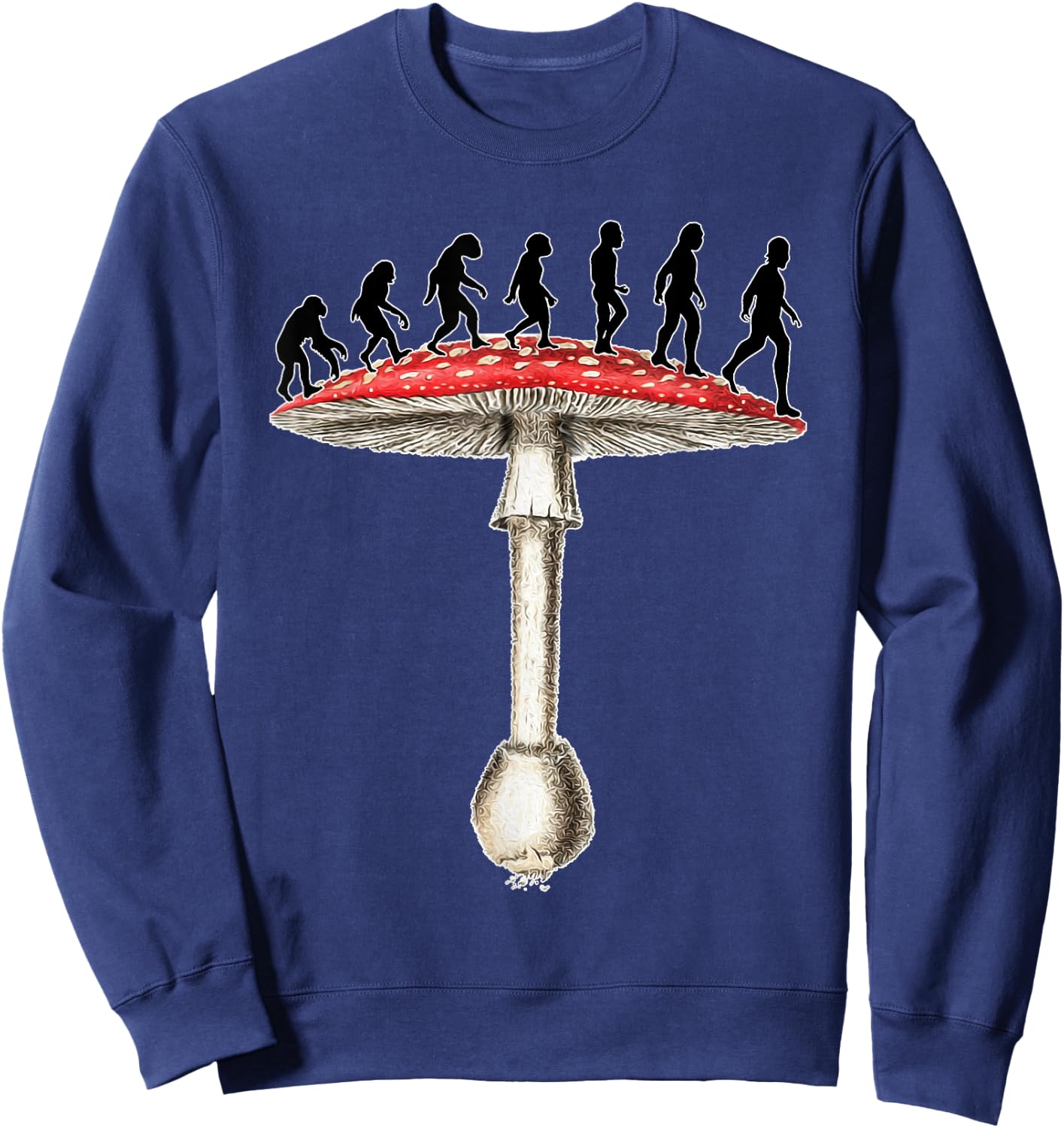 Stoned Ape Funny Theory Microdosing since Ancient Times Sweatshirt - Sweatshirt | Navy