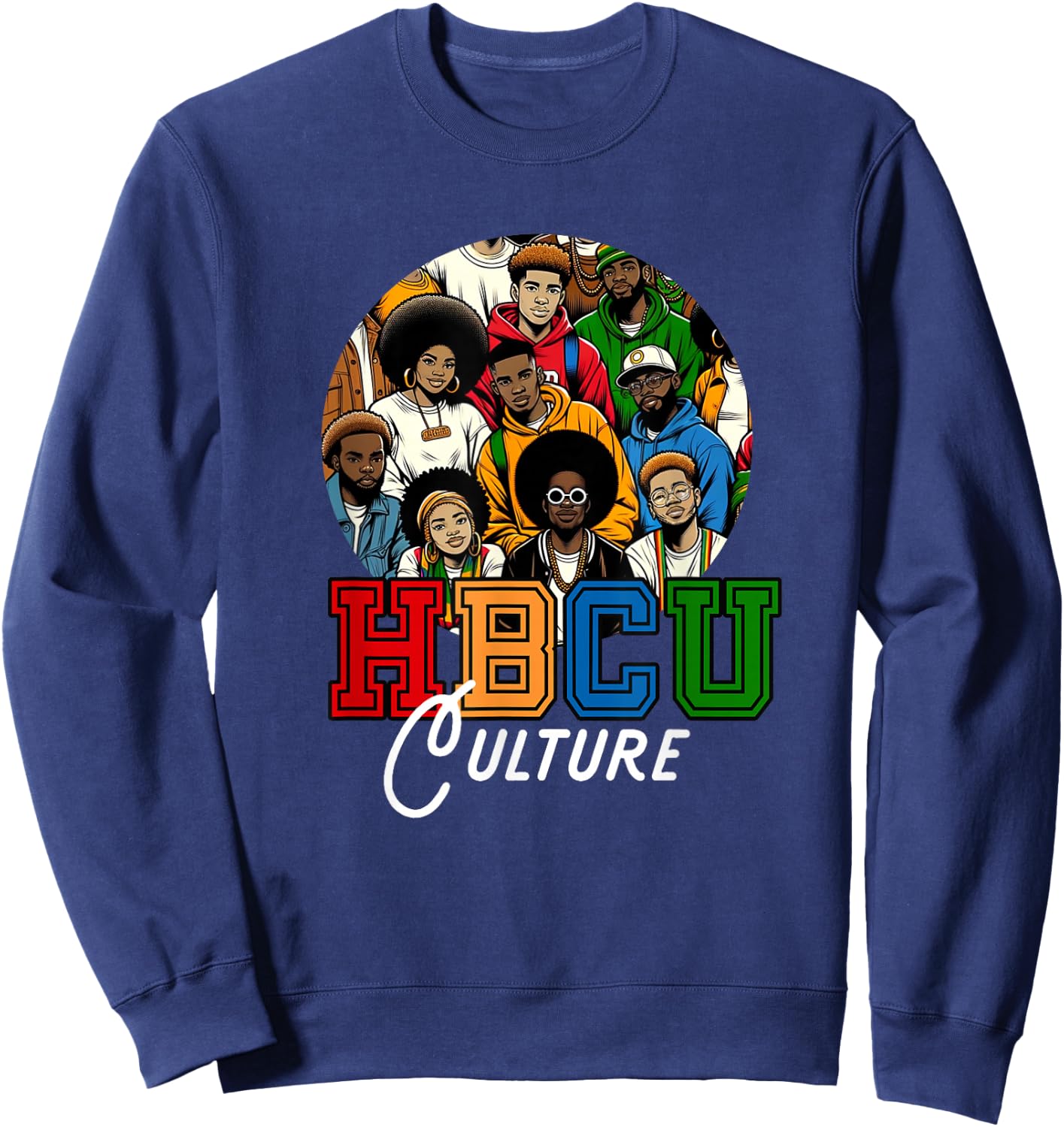 HBCU Culture Men and Women Grad Sweatshirt - Sweatshirt | Navy