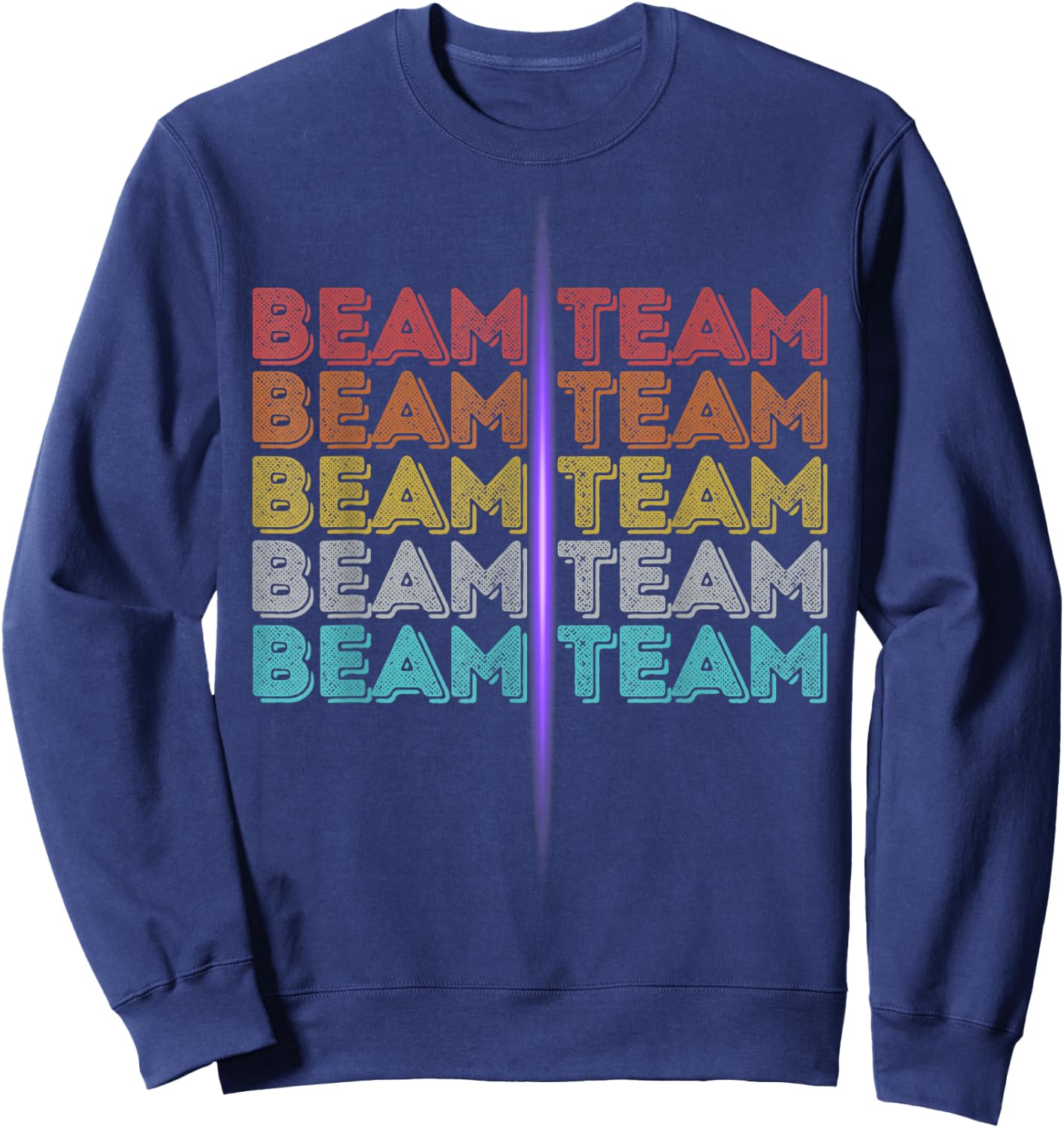 Vintage Retro Beam Team Sweatshirt - Sweatshirt | Navy