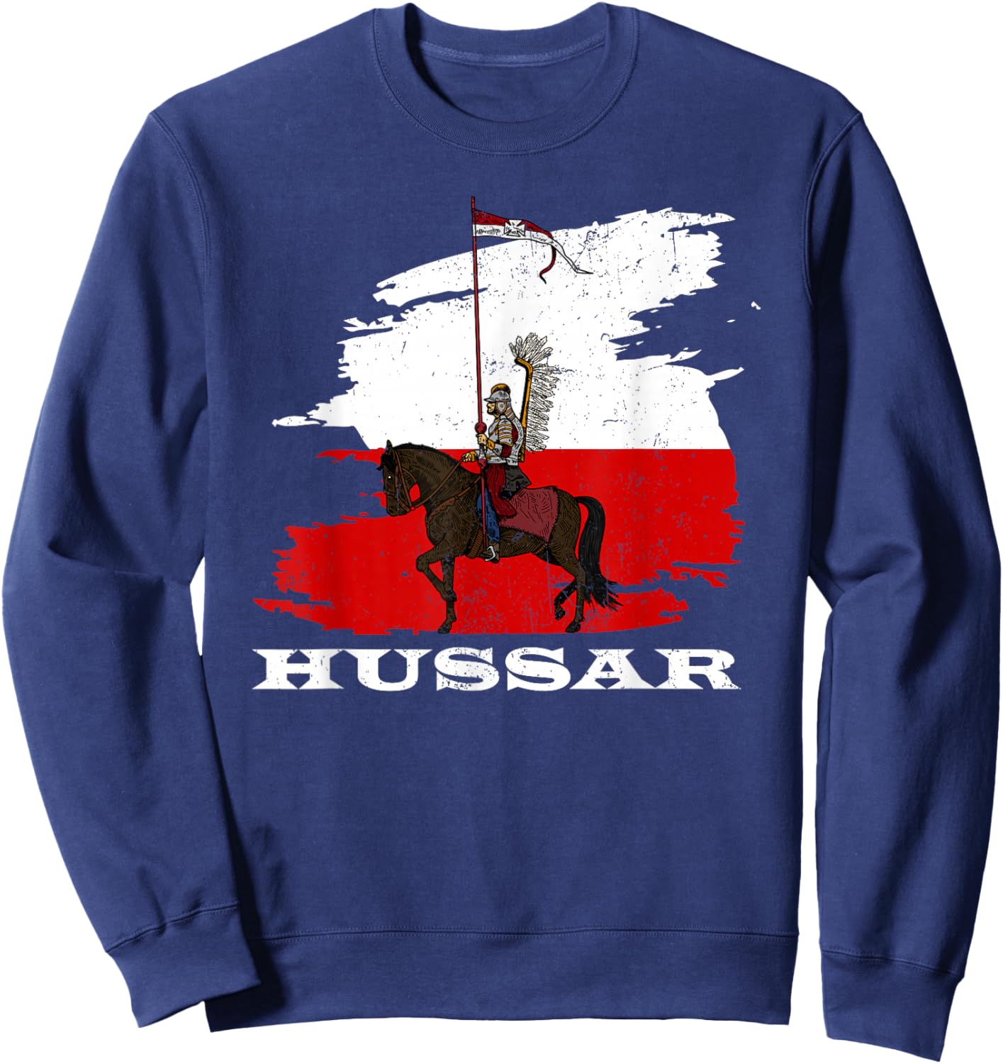 Poland husaria Polish winged hussars military Polska Krakow Sweatshirt - Sweatshirt | Navy