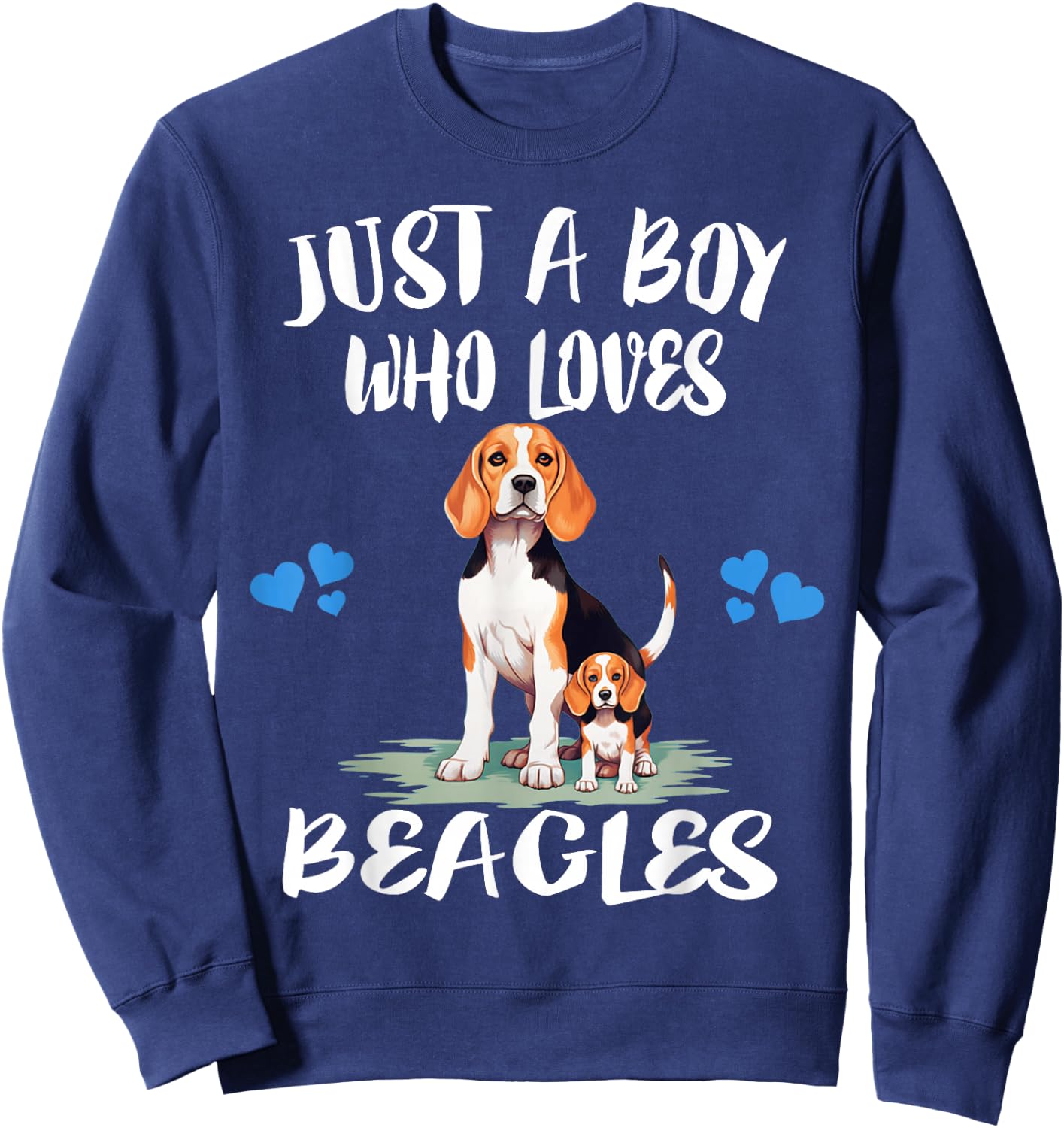 Just A Boy Who Loves Beagles Dog Sweatshirt - Sweatshirt | Navy