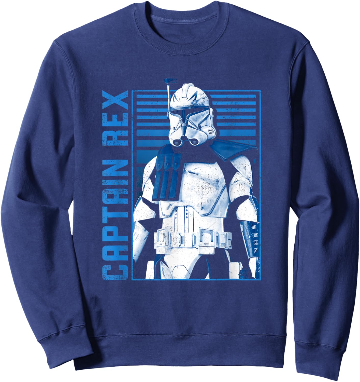 Star Wars: Ahsoka Captain Rex Vintage Rebel Fighter Poster Sweatshirt - Sweatshirt | Navy