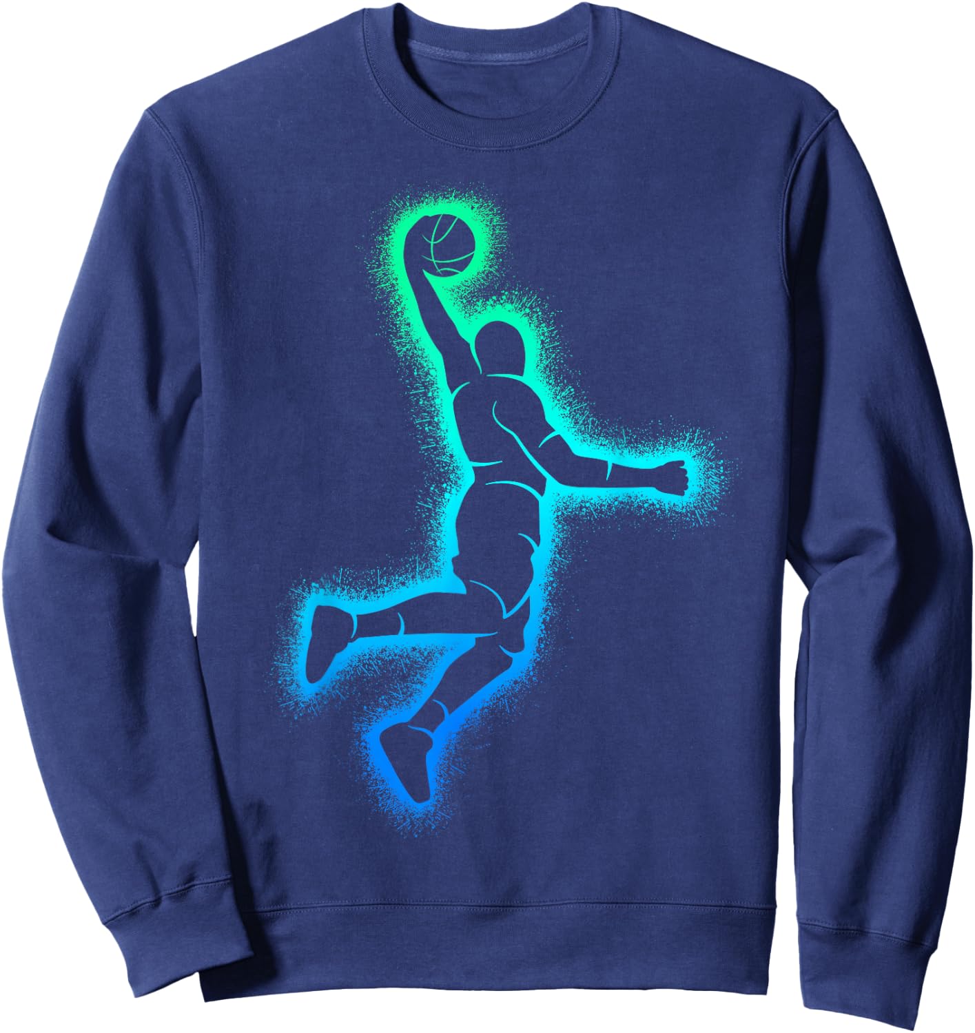 Basketball Player Dunking Men Basketball Boys Sweatshirt - Sweatshirt | Navy