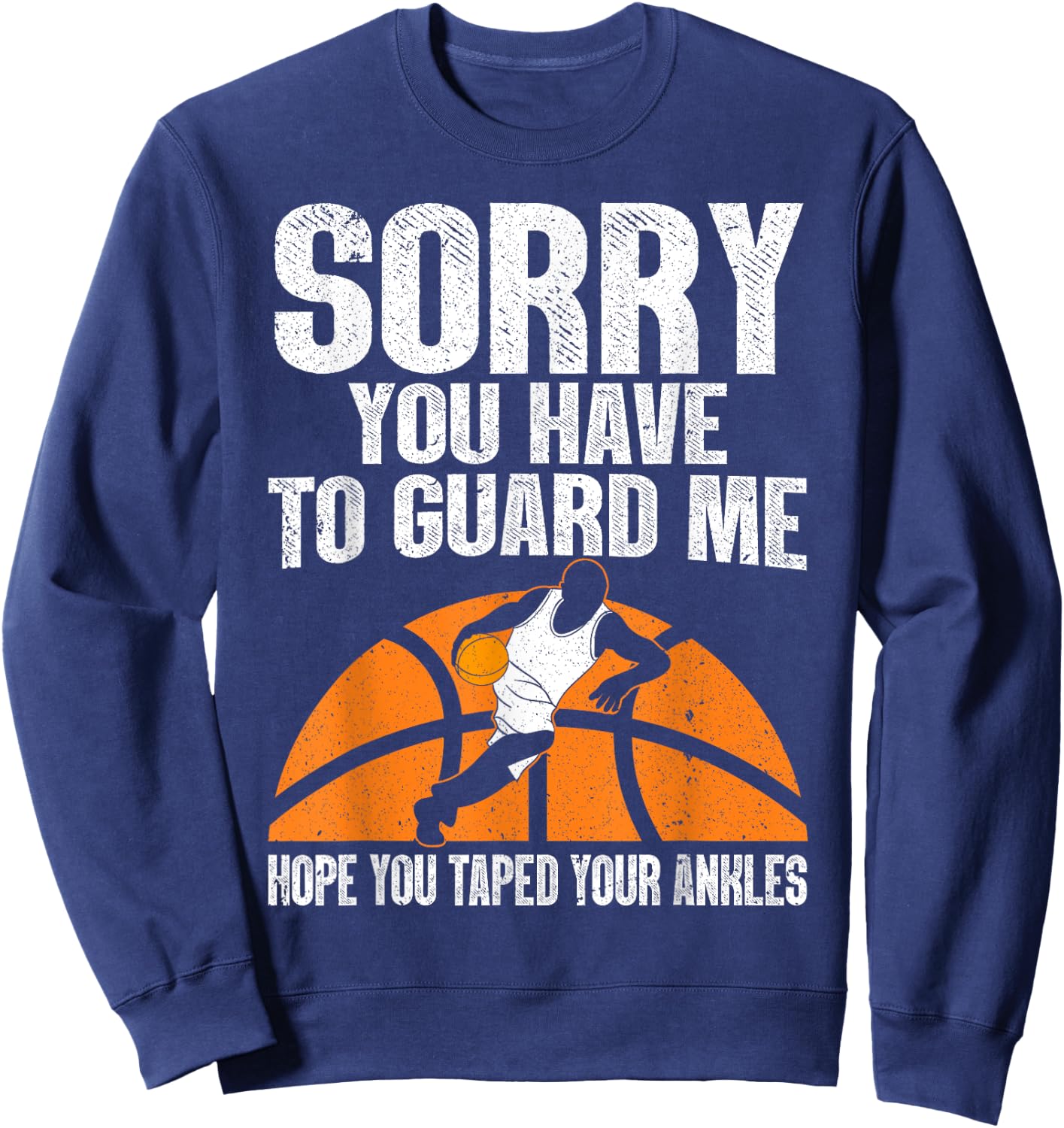 Funny Basketball Women Sports Game Basketball Player Sweatshirt - Sweatshirt | Navy
