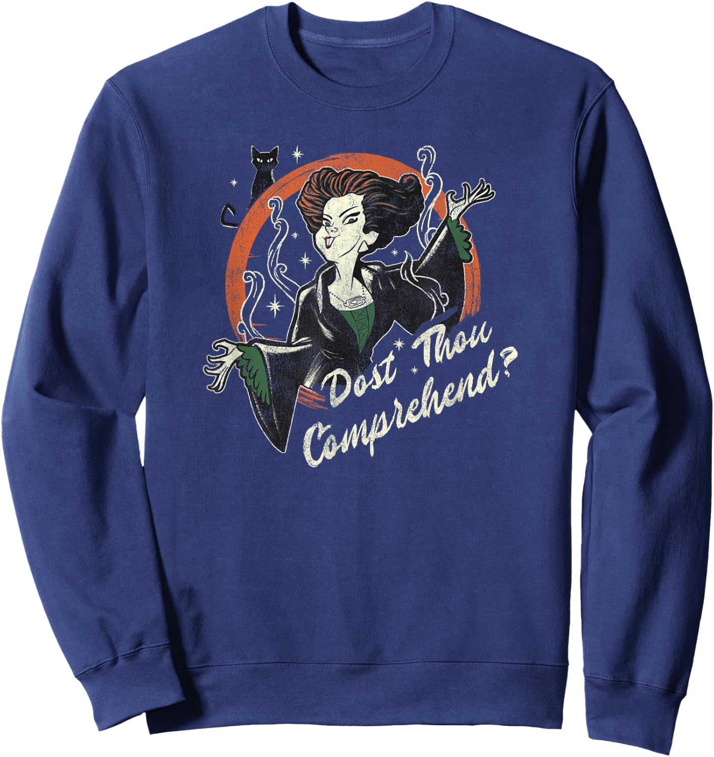 Disney Hocus Pocus Winifred Sanderson Dost Thou Comprehend? Sweatshirt - Sweatshirt | Navy