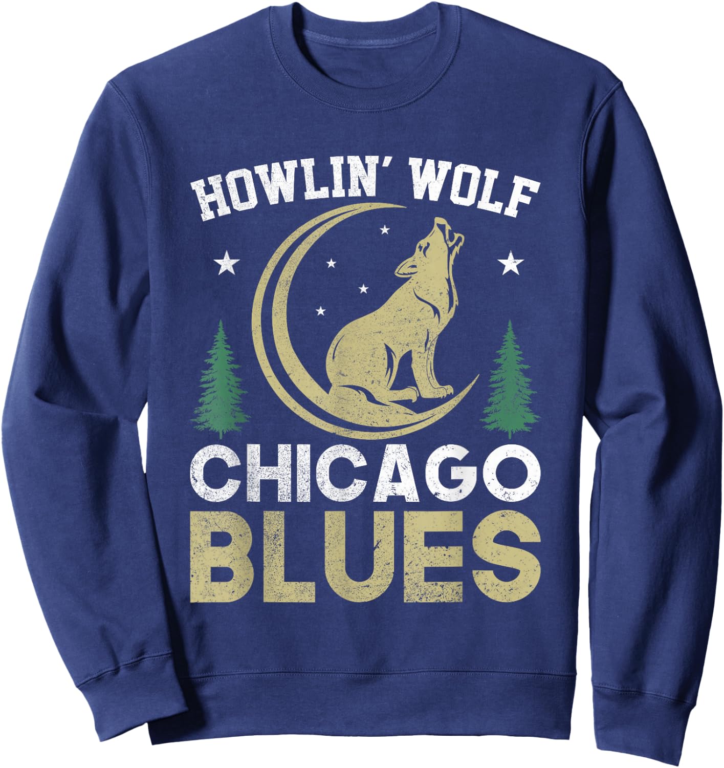 Howlin' Wolf Chicago Blues Sweatshirt - Sweatshirt | Navy