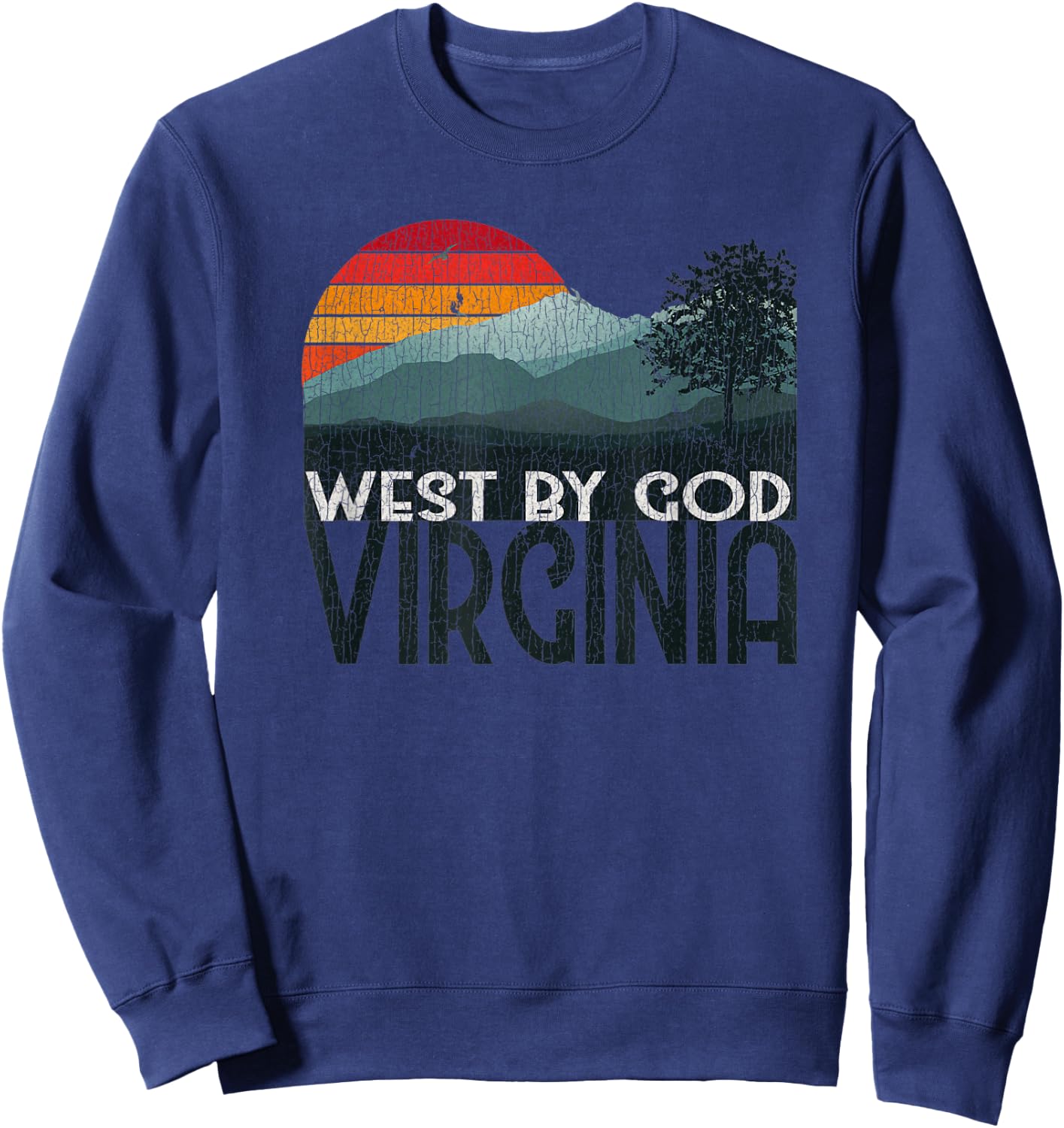 Vintage West By God Virginia Sweatshirt - Sweatshirt | Navy