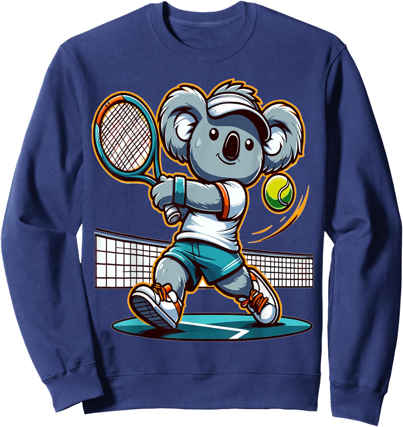 Koala Bear plays tennis for Koala Bear lovers and Koala Bear Sweatshirt - Sweatshirt | Navy