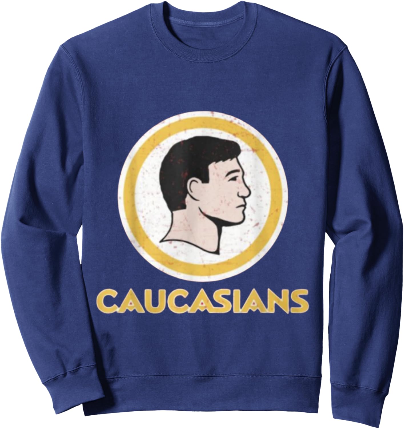 Caucasians Funny Football Washington Team Design Sweatshirt - Sweatshirt | Navy