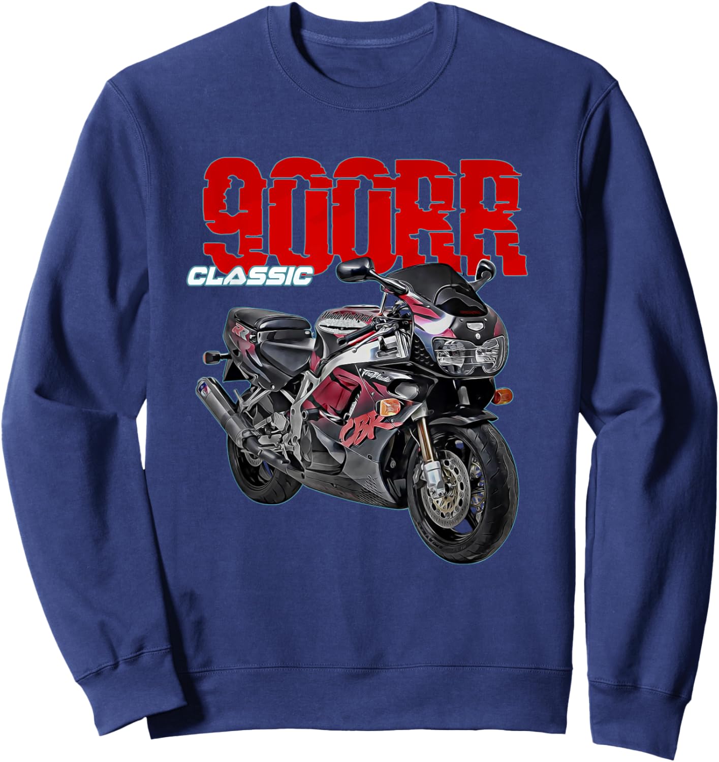 CBR,900RR,900cc,CBR900,Motorcycle,Motorbike,Biker,Sportsbike Sweatshirt - Sweatshirt | Navy