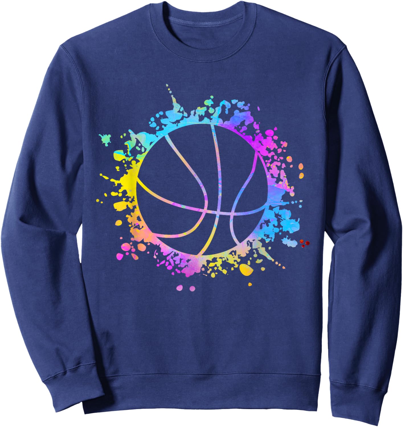 Basketball Colourful Splatters TeensBasket Ball Coaches Sweatshirt - Sweatshirt | Navy