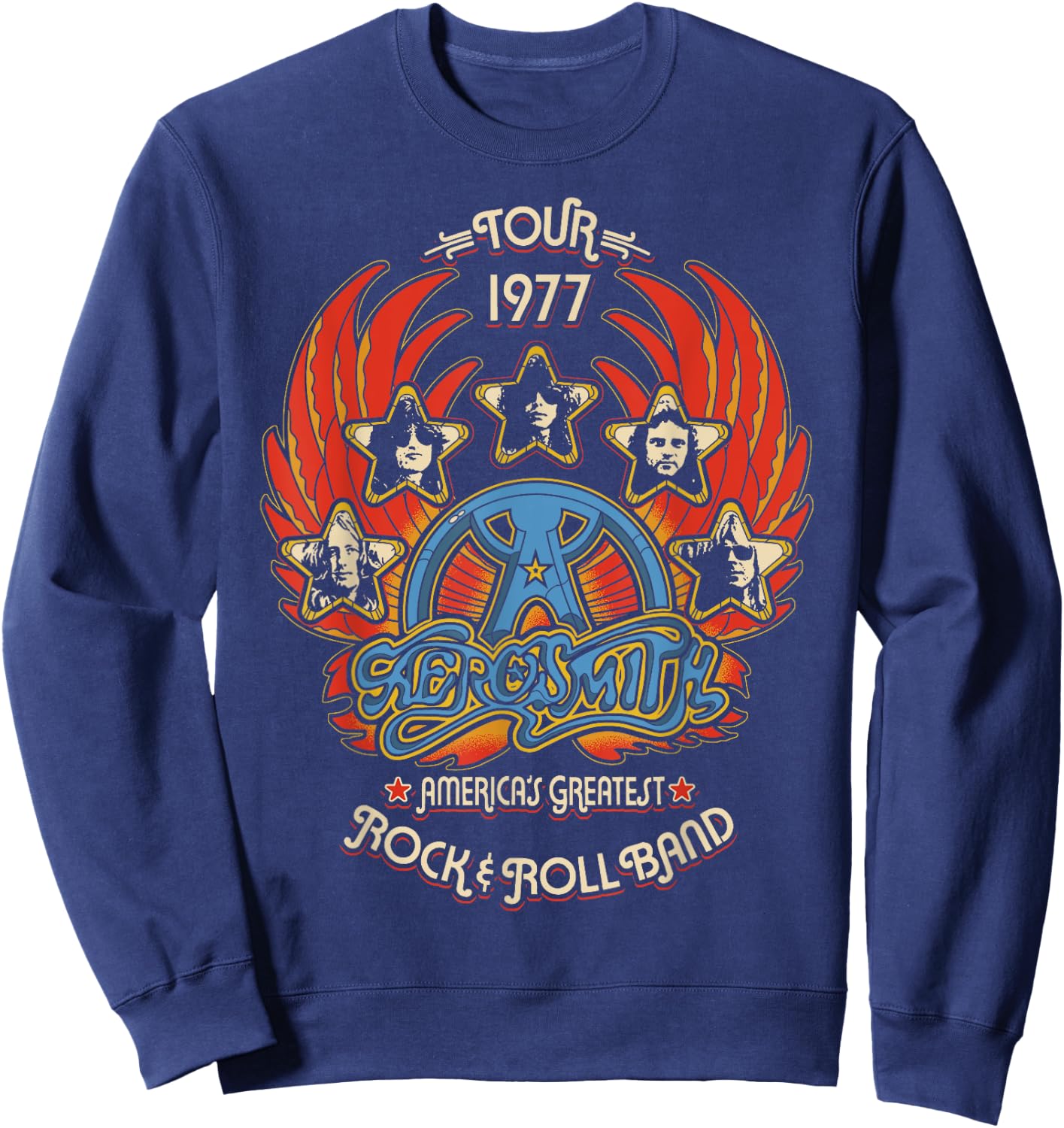 Aerosmith - Rock n Roll Band Sweatshirt - Sweatshirt | Navy