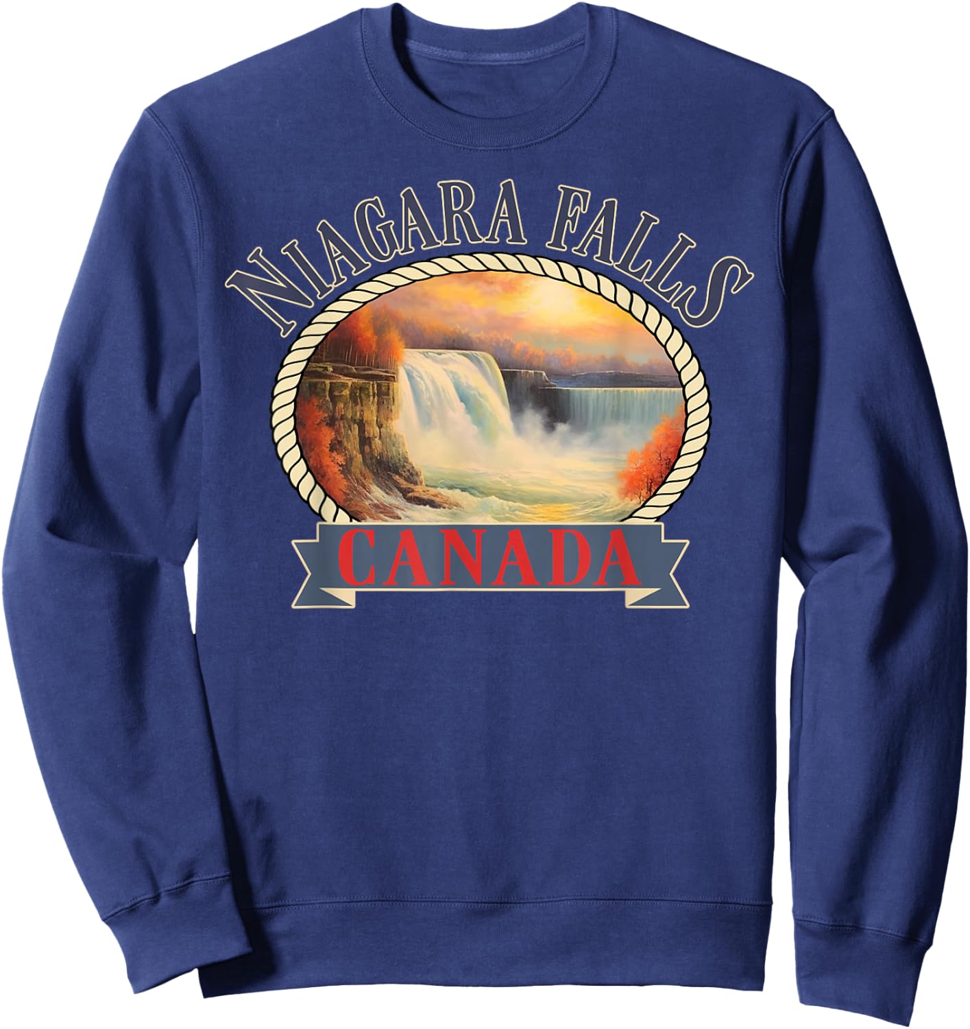 Niagara Falls Canada USA Nature river Sweatshirt - Sweatshirt | Navy