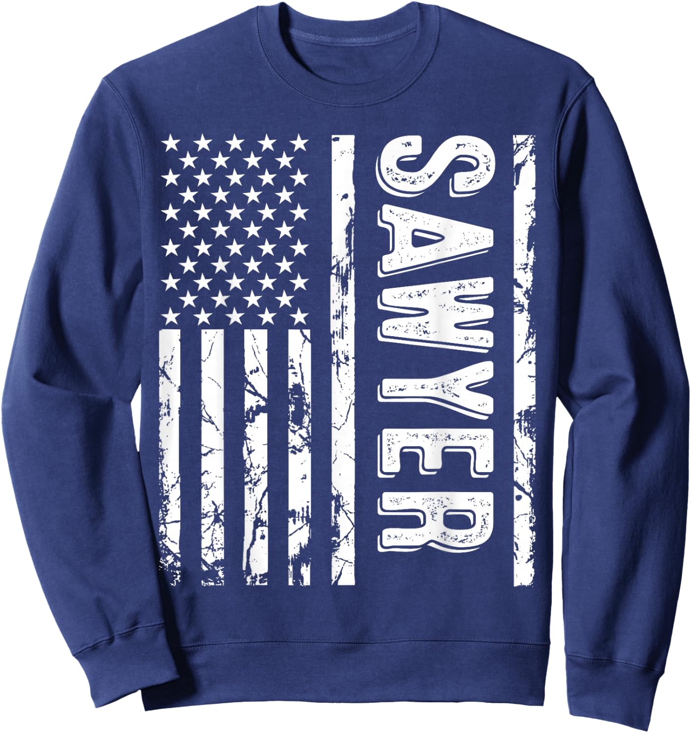 Sawyer Last Name Funny Surname Team Sawyer Family Reunion Sweatshirt - Sweatshirt | Navy