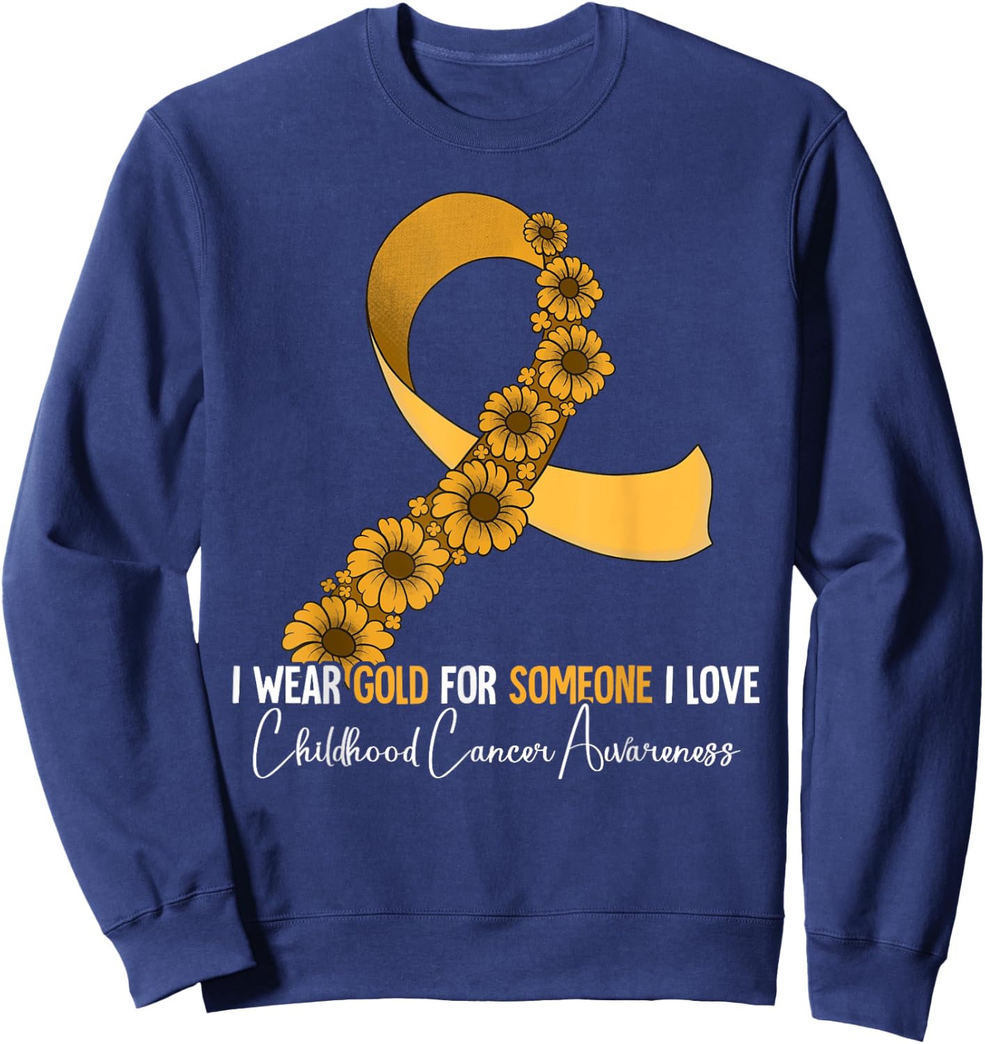 Childhood Cancer Awareness Sweatshirt - Sweatshirt | Navy