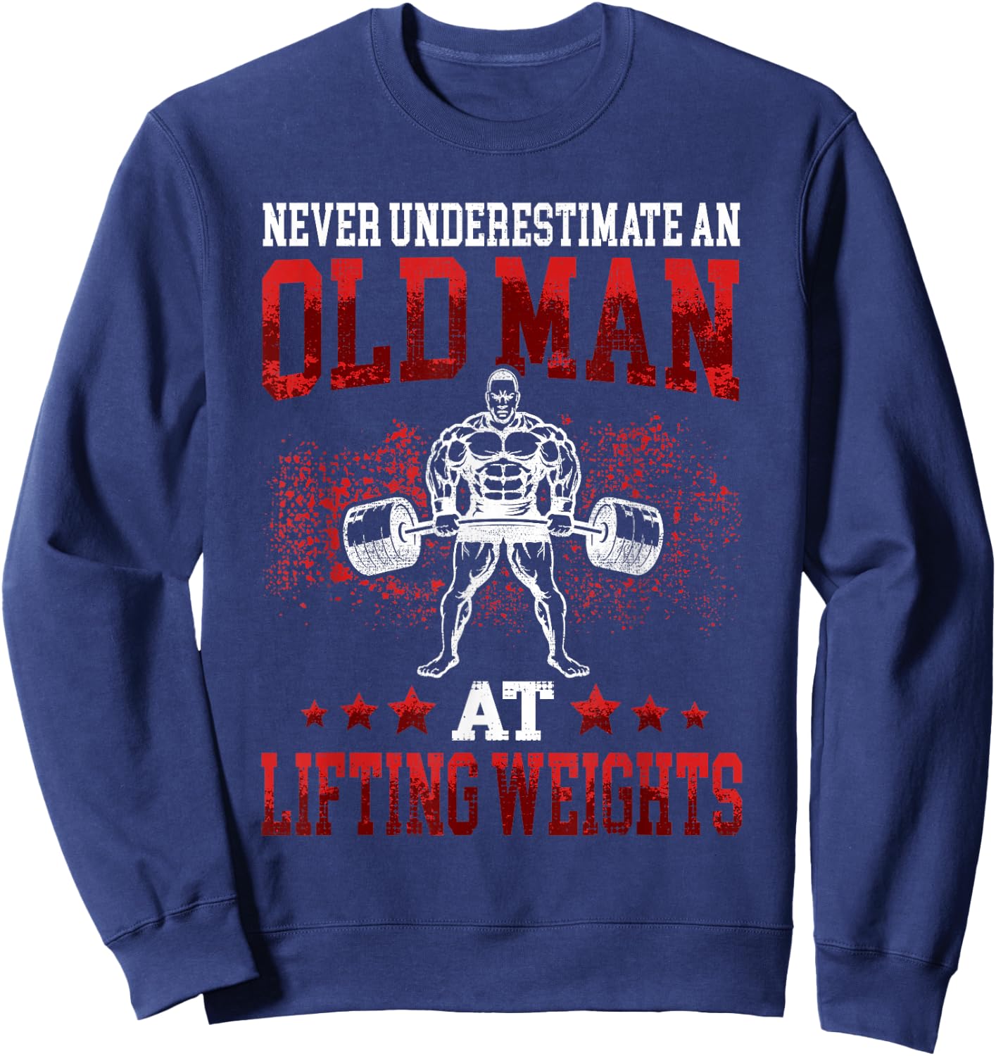 Bodybuilding and weightlifting designs Men's Classic Fit Black Sweatshirt - Sweatshirt | Navy
