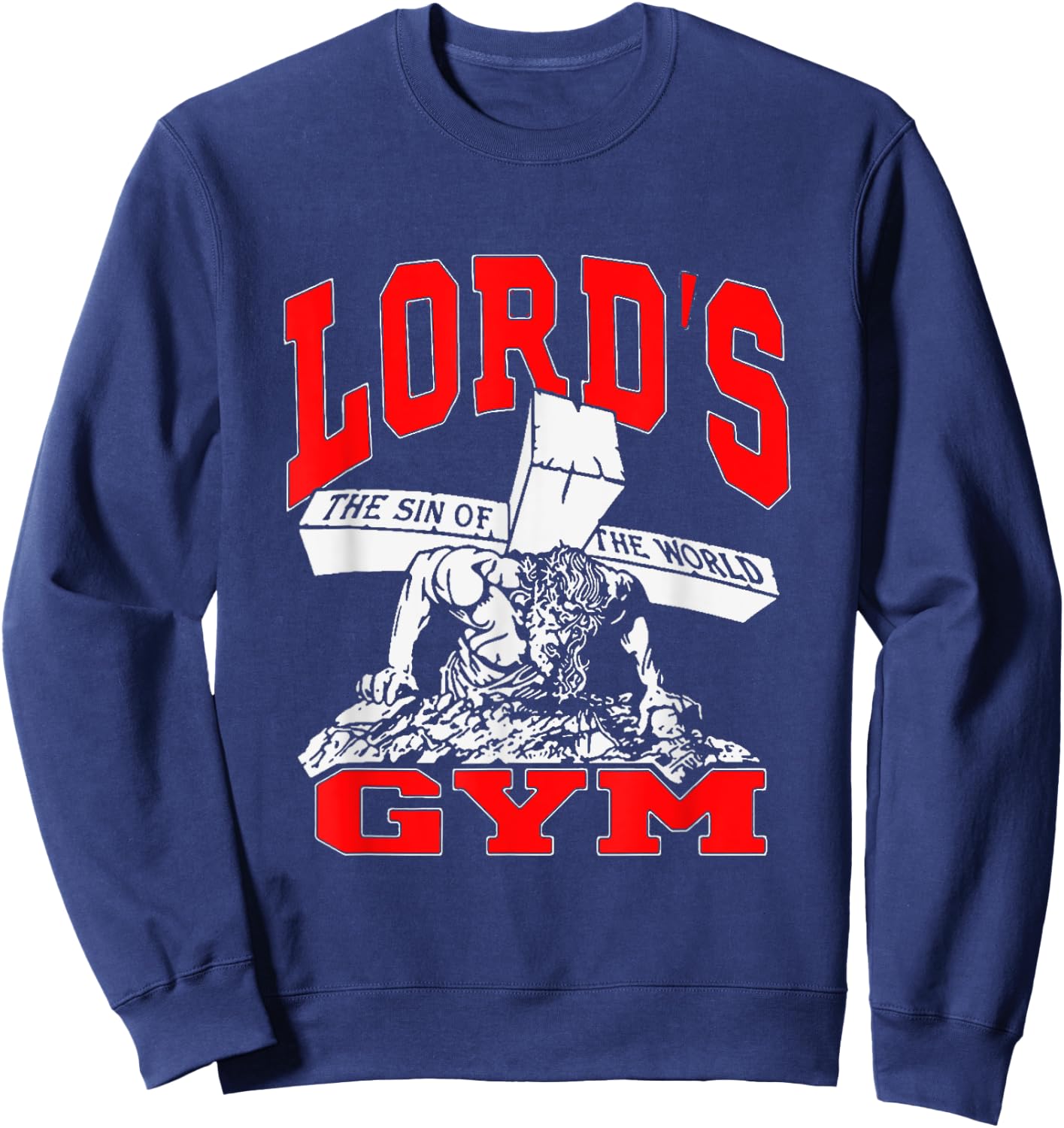 Lords Gym - Lord's The Sin of World Jesus Sweatshirt - Sweatshirt | Navy