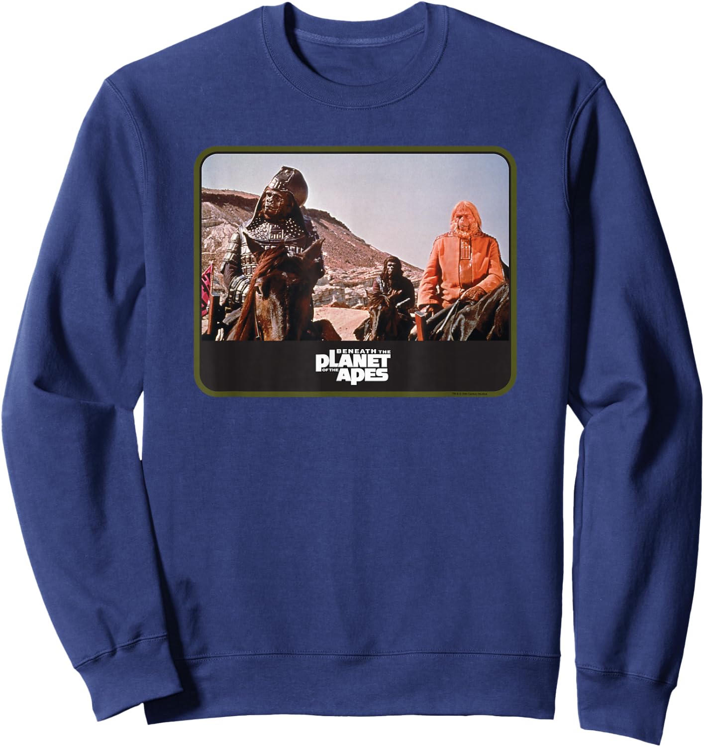 Beneath The Planet of The Apes 1970 General Ursus & Dr Zaius Sweatshirt - Sweatshirt | Navy