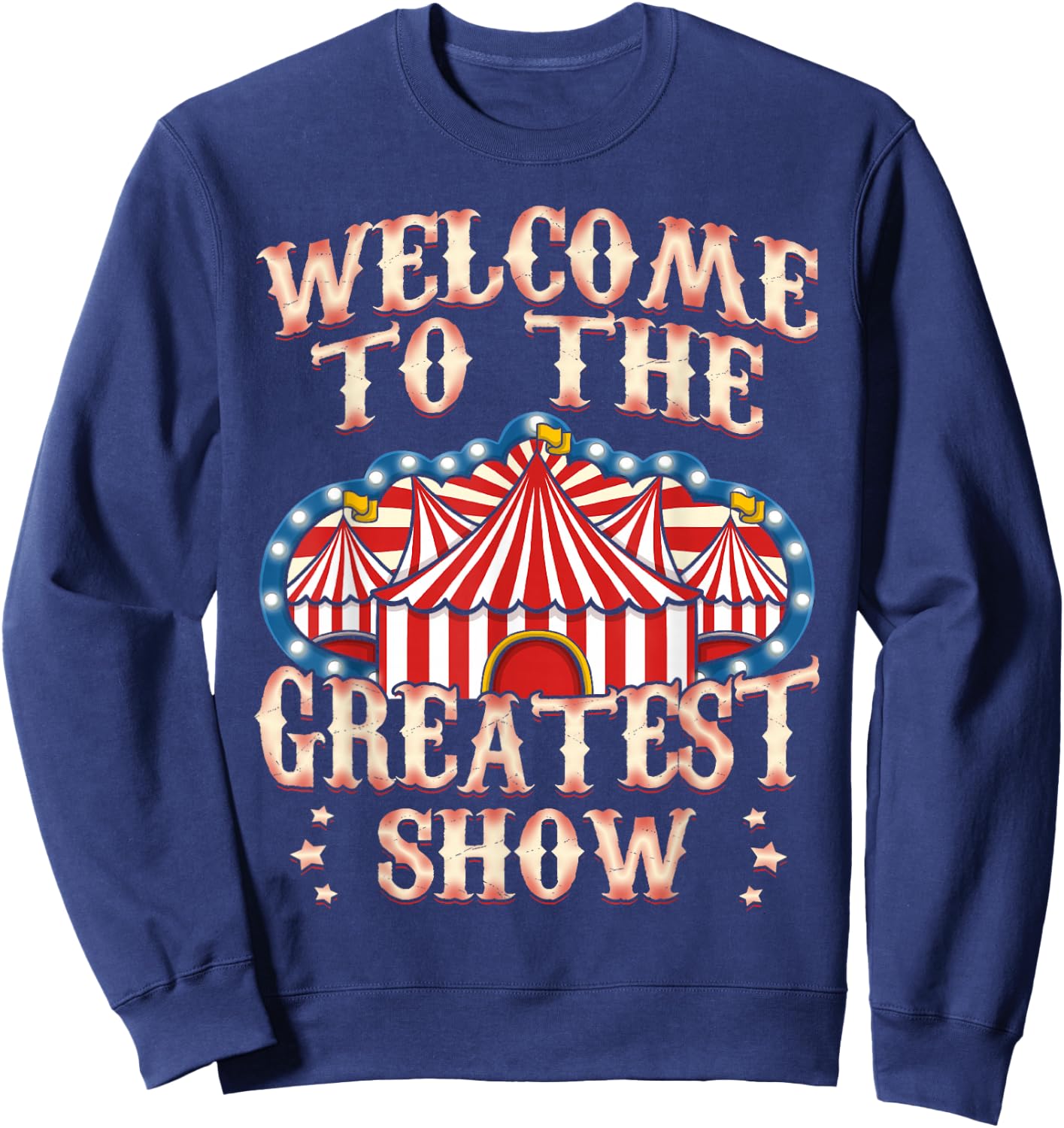 Circus Party Gift Clown Lion Fire Ring Acrobat Funny Sweatshirt - Sweatshirt | Navy