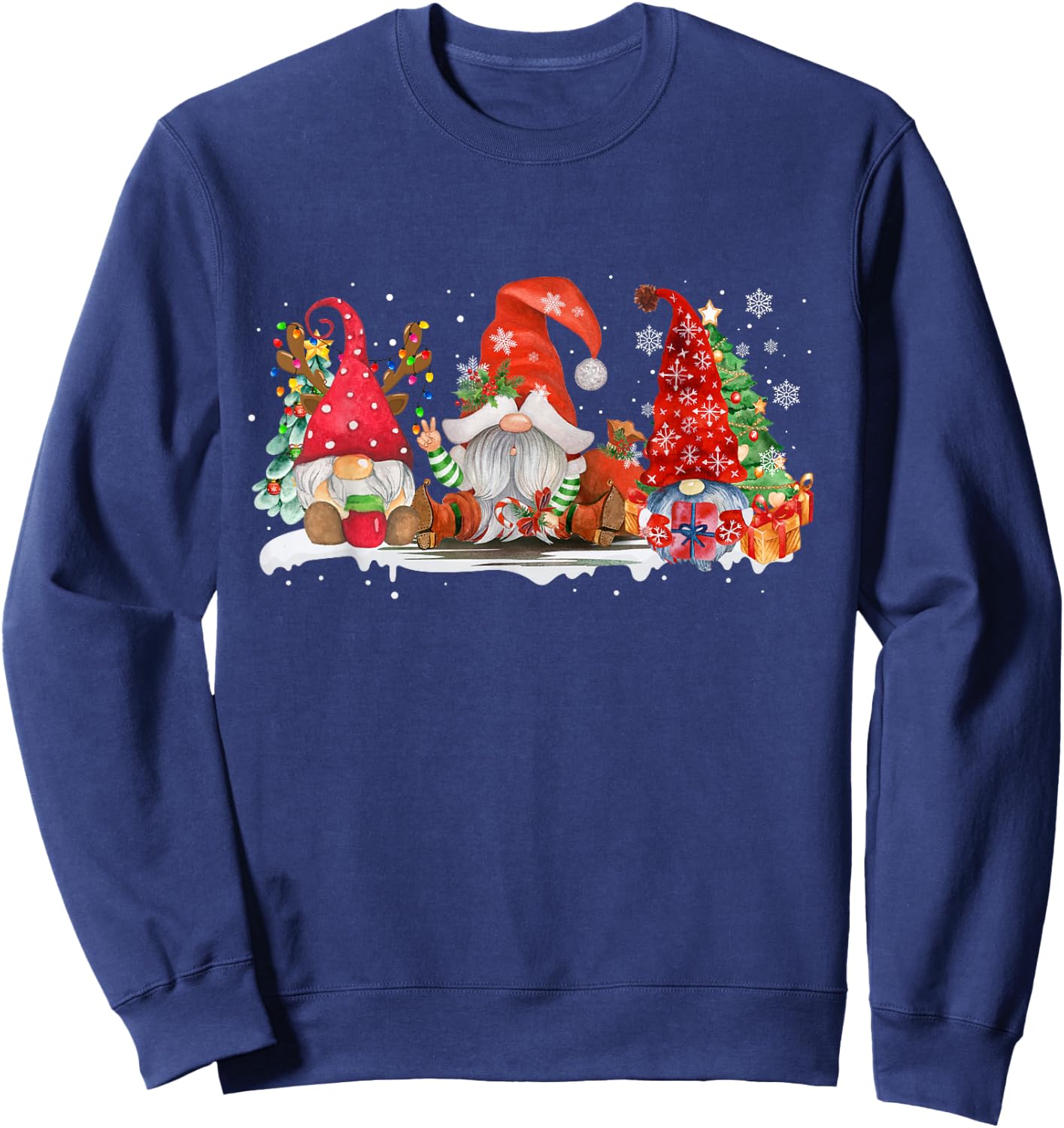 Merry Christmas Gnomes Xmas Family Men Women Family Together Sweatshirt - Sweatshirt | Navy
