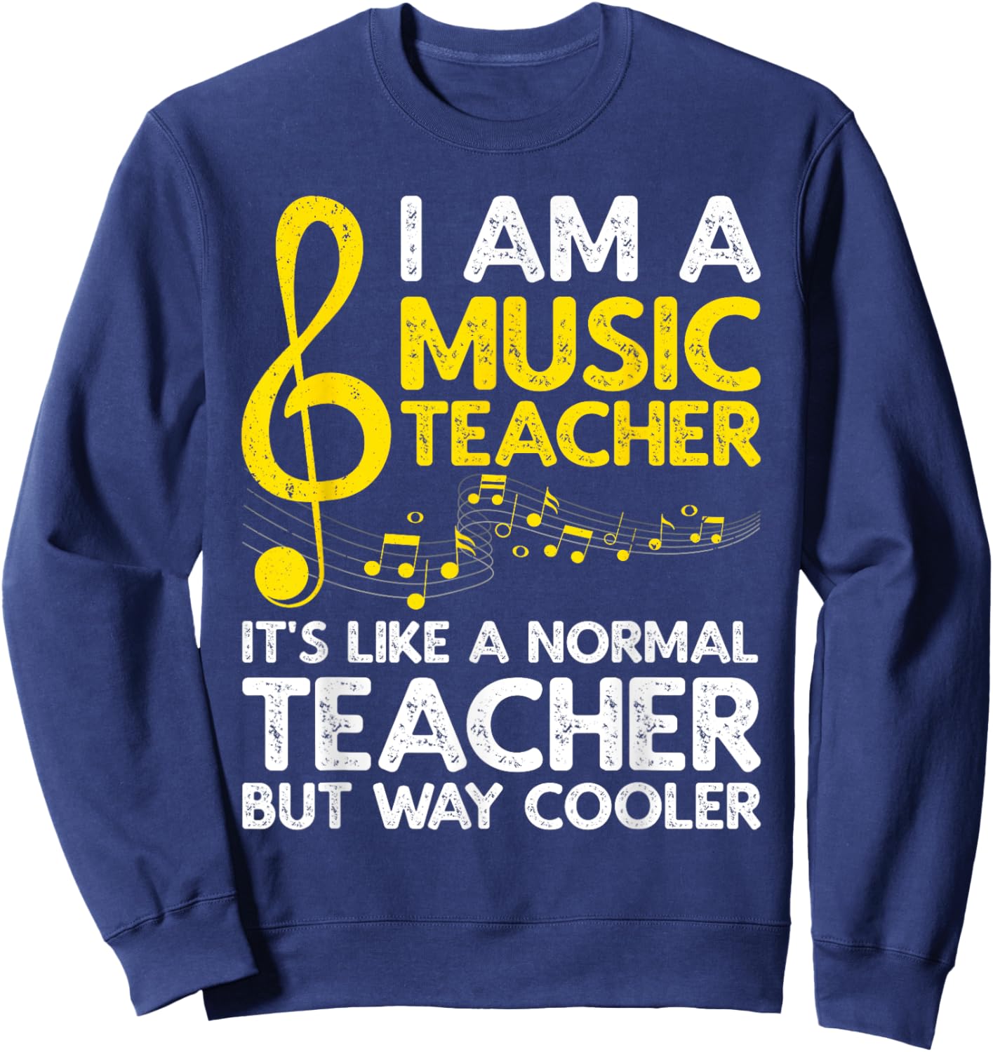 Cool Music Teacher Art Women School Orchestra Coach Sweatshirt - Sweatshirt | Navy