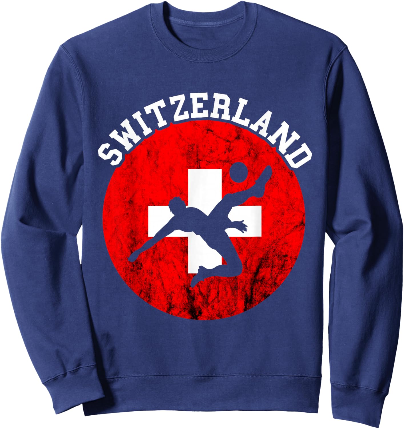Switzerland Swiss Soccer Team Swiss Pride Schweiz Swiss Flag Sweatshirt - Sweatshirt | Navy