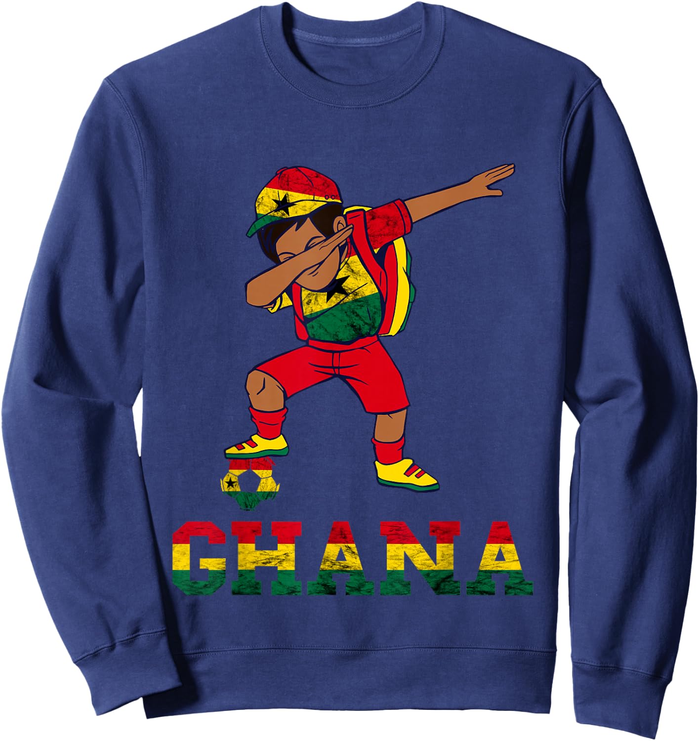 Ghana Football Team Ghana Flag Ghanese Pride Ghana Boy Sweatshirt - Sweatshirt | Navy