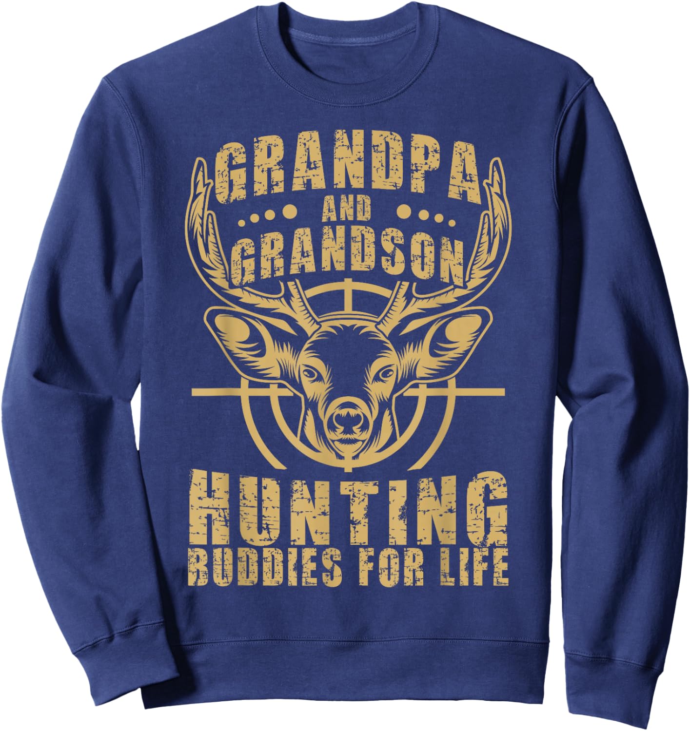 Hunting Buddy Grandpa And Grandson Hunting Buddies Sweatshirt - Sweatshirt | Navy