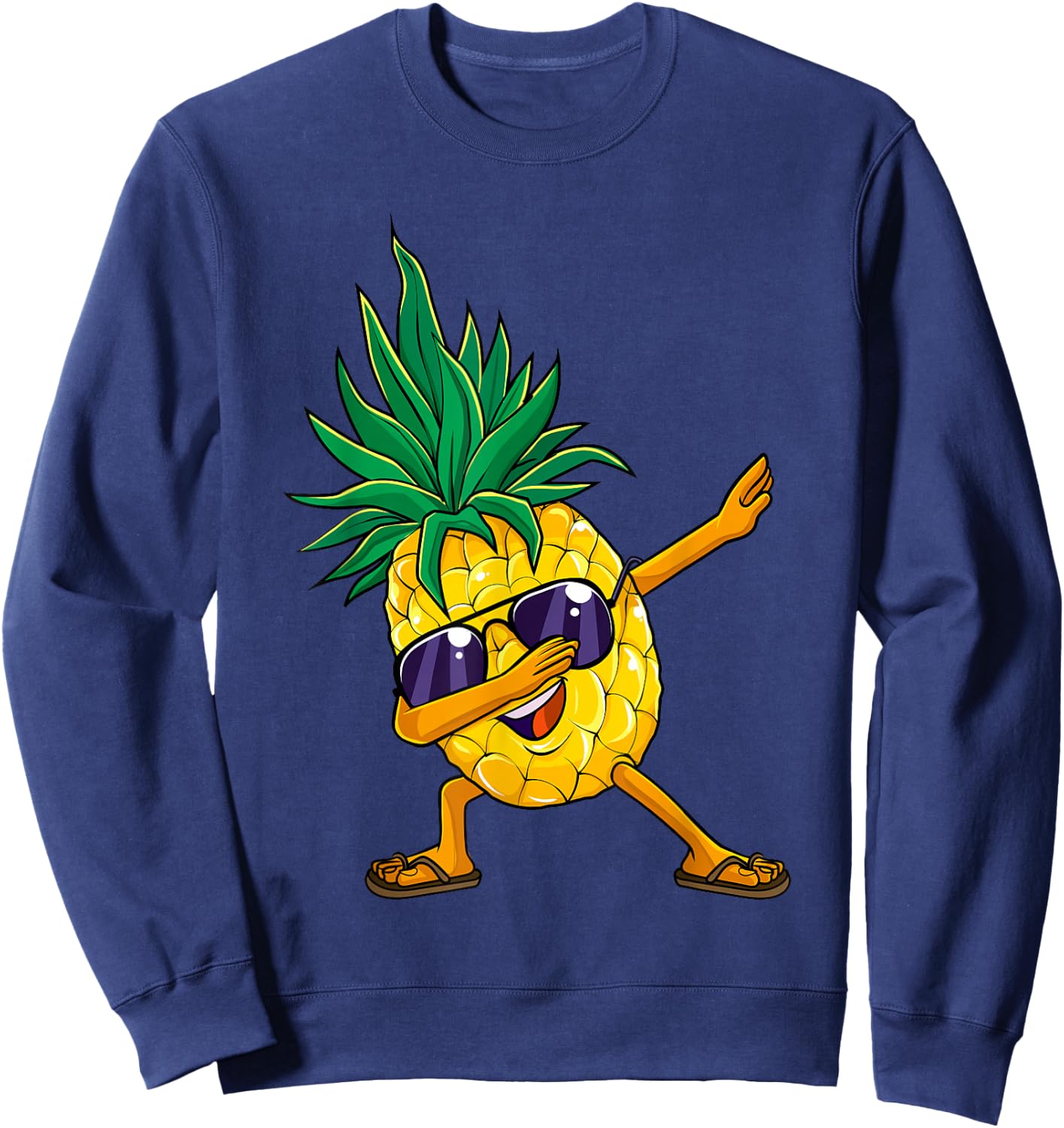 Dabbing Pineapple Hawaii Dab Dance Hawaiian Kids Sweatshirt - Sweatshirt | Navy