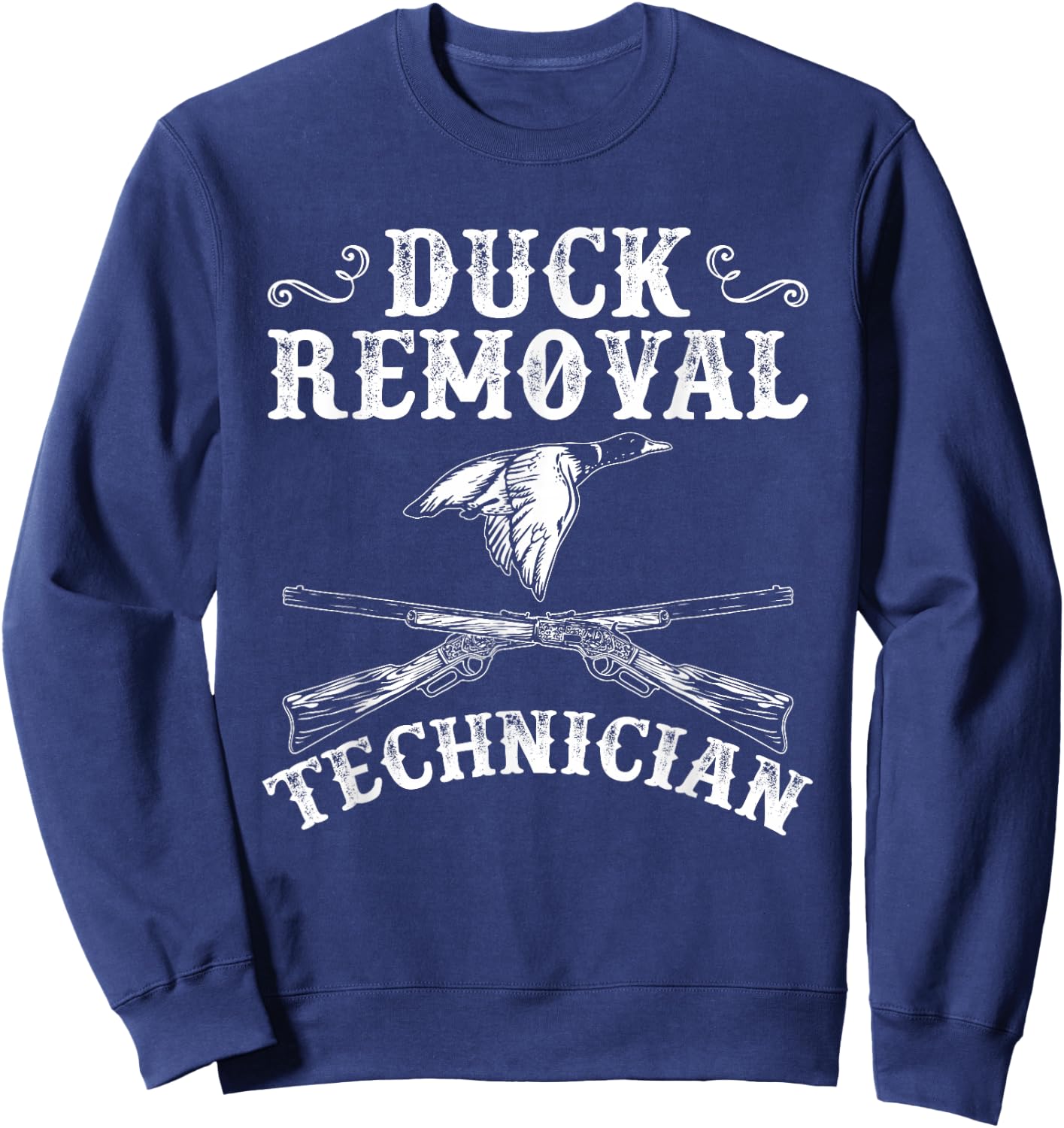 Funny Hunting Lover Graphic and Men Duck Hunters Sweatshirt - Sweatshirt | Navy