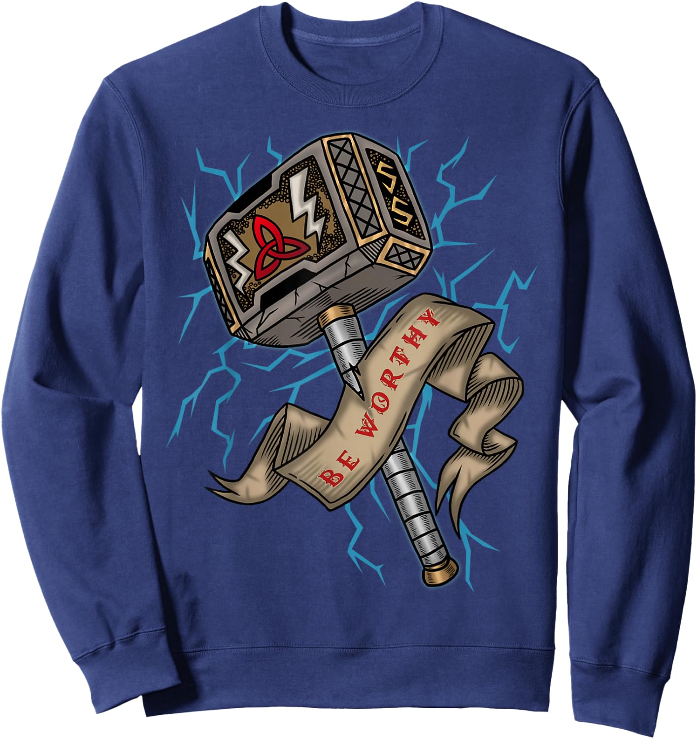 Thor Hammer Viking Berserker Mjolnir Sweatshirt - Sweatshirt | Navy