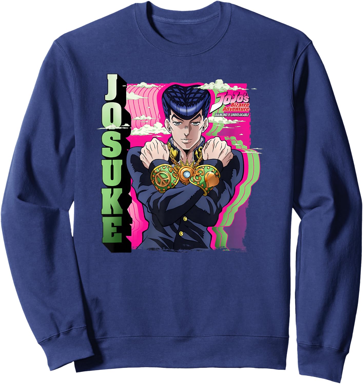 JoJo's Bizarre Adventure Part 4 Josuke Great Days Anime Sweatshirt - Sweatshirt | Navy