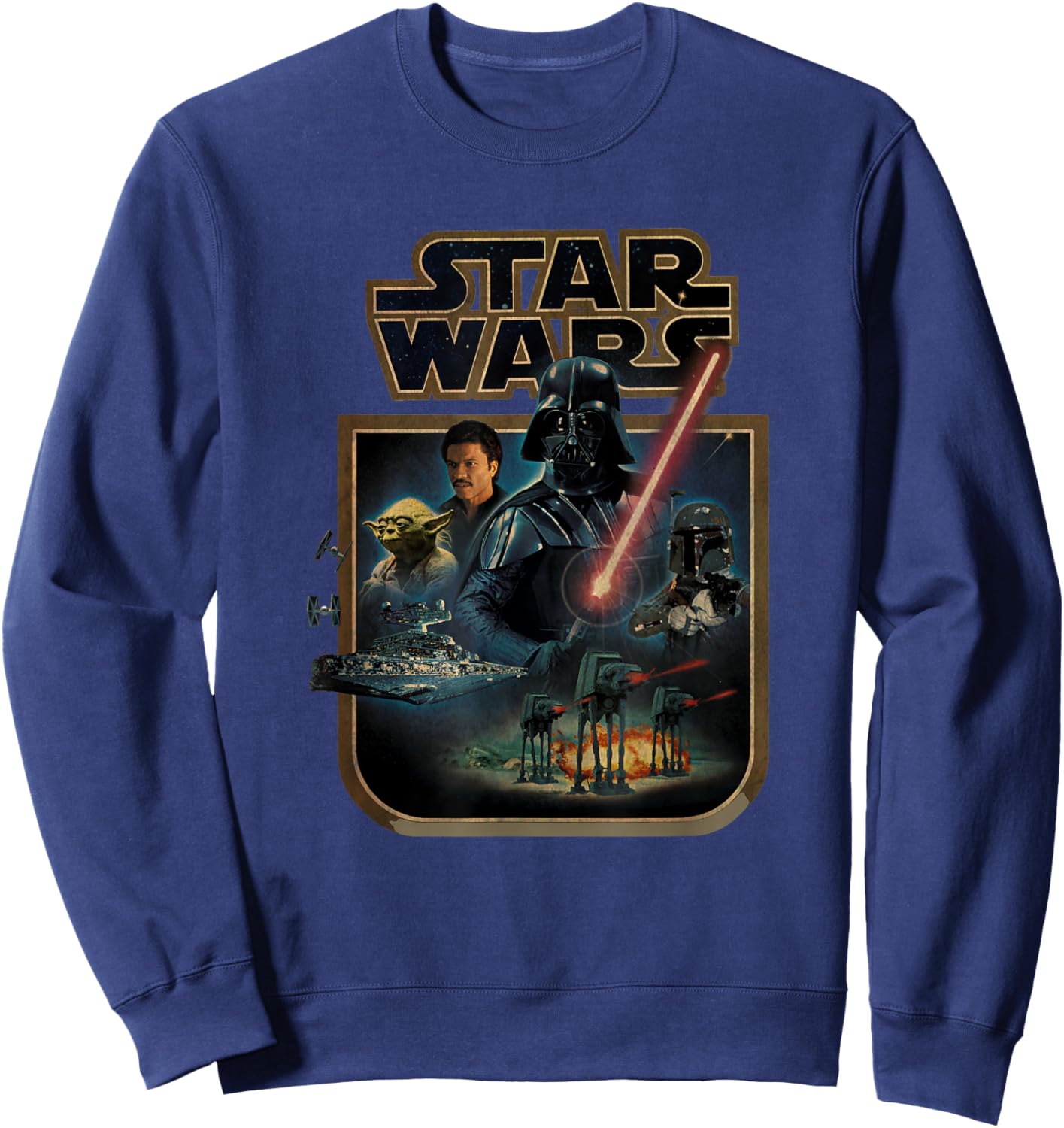 Star Wars The Empire Strikes Back Vintage Collage Poster Sweatshirt - Sweatshirt | Navy