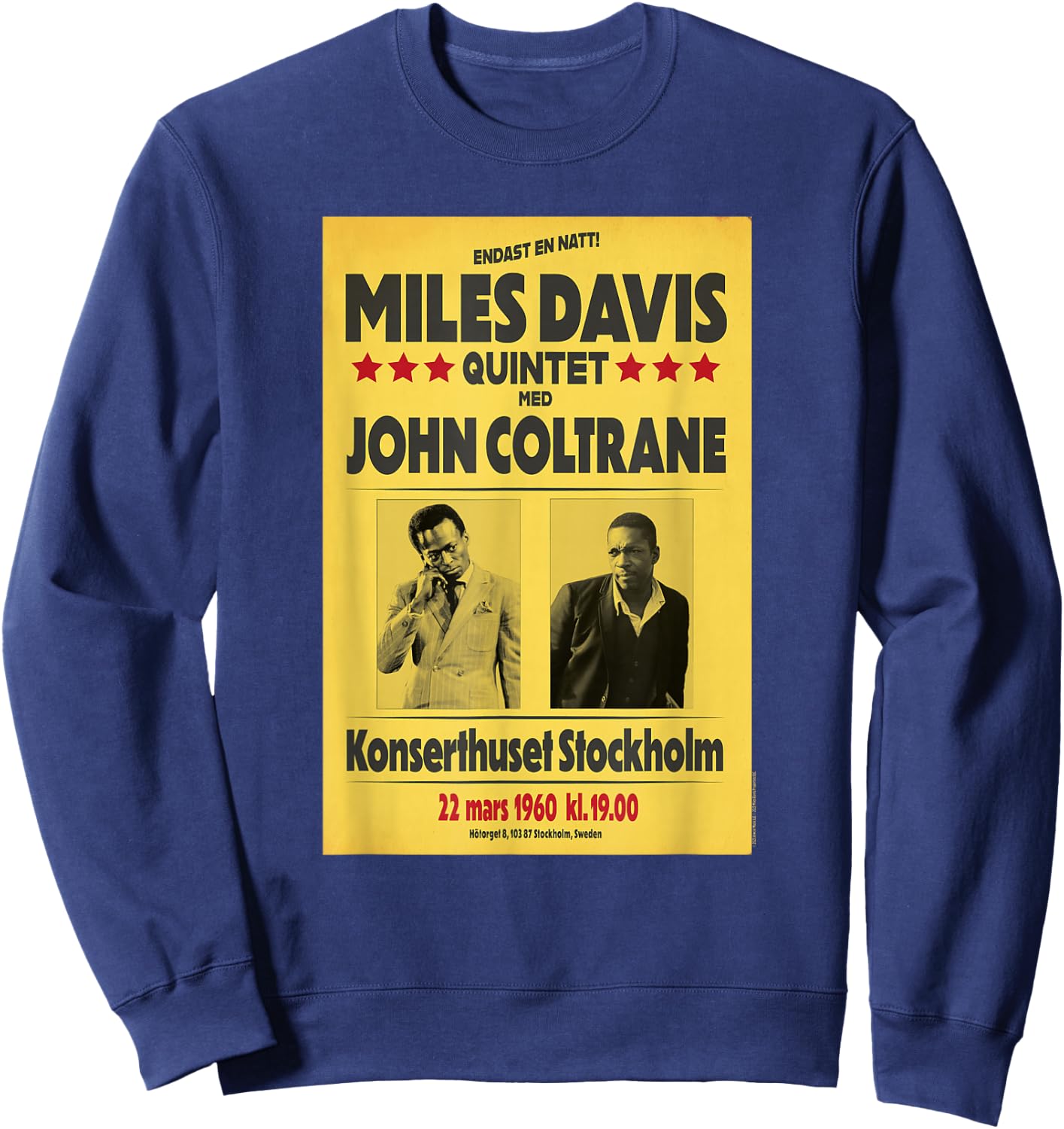 Miles Davis Quintet and John Coltrane Stockholm 1960 Sweatshirt - Sweatshirt | Navy