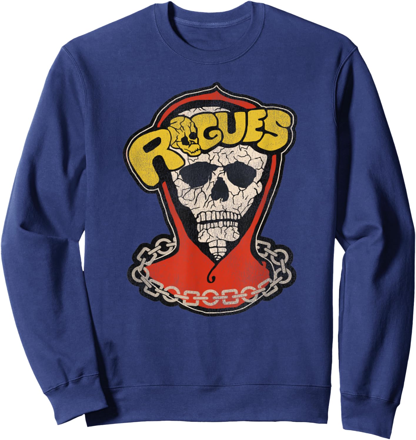 Vintage The Rogues Skull The Warriors 80s Movie Sweatshirt - Sweatshirt | Navy
