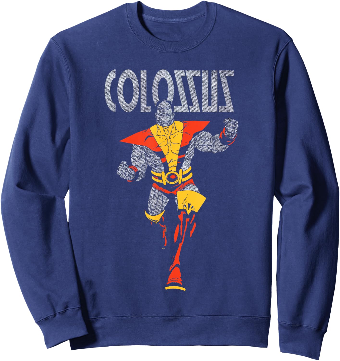 Marvel X-Men Colossus Epic Distressed Portrait Sweatshirt - Sweatshirt | Navy