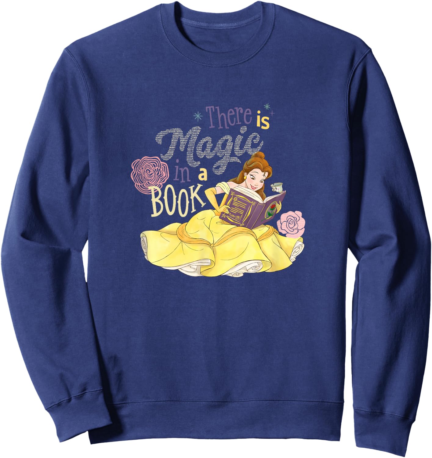 Disney Beauty and The Beast Belle There is Magic in A Book Sweatshirt - Sweatshirt | Navy
